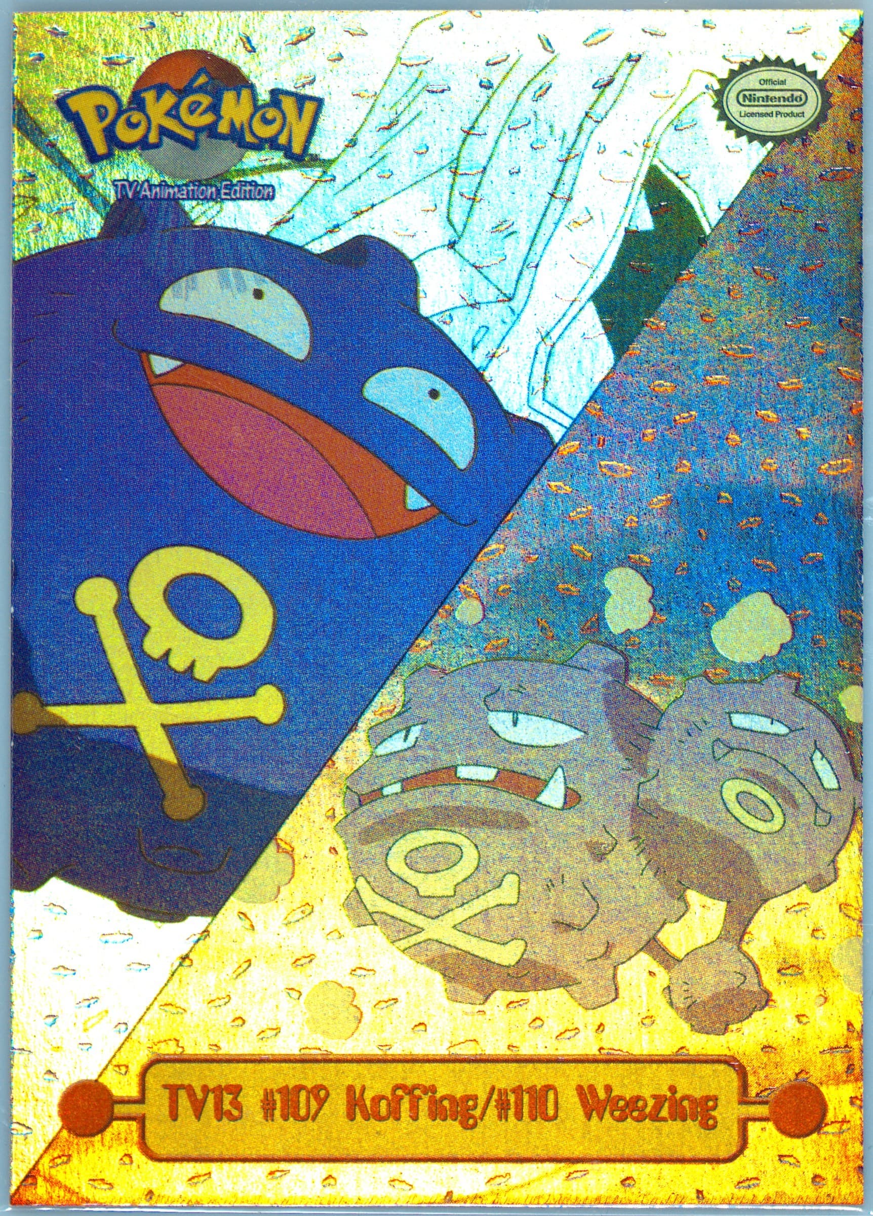 Koffing/Weezing Rainbow (TV13) 1999 Topps Pokemon Series 1 Character Cards