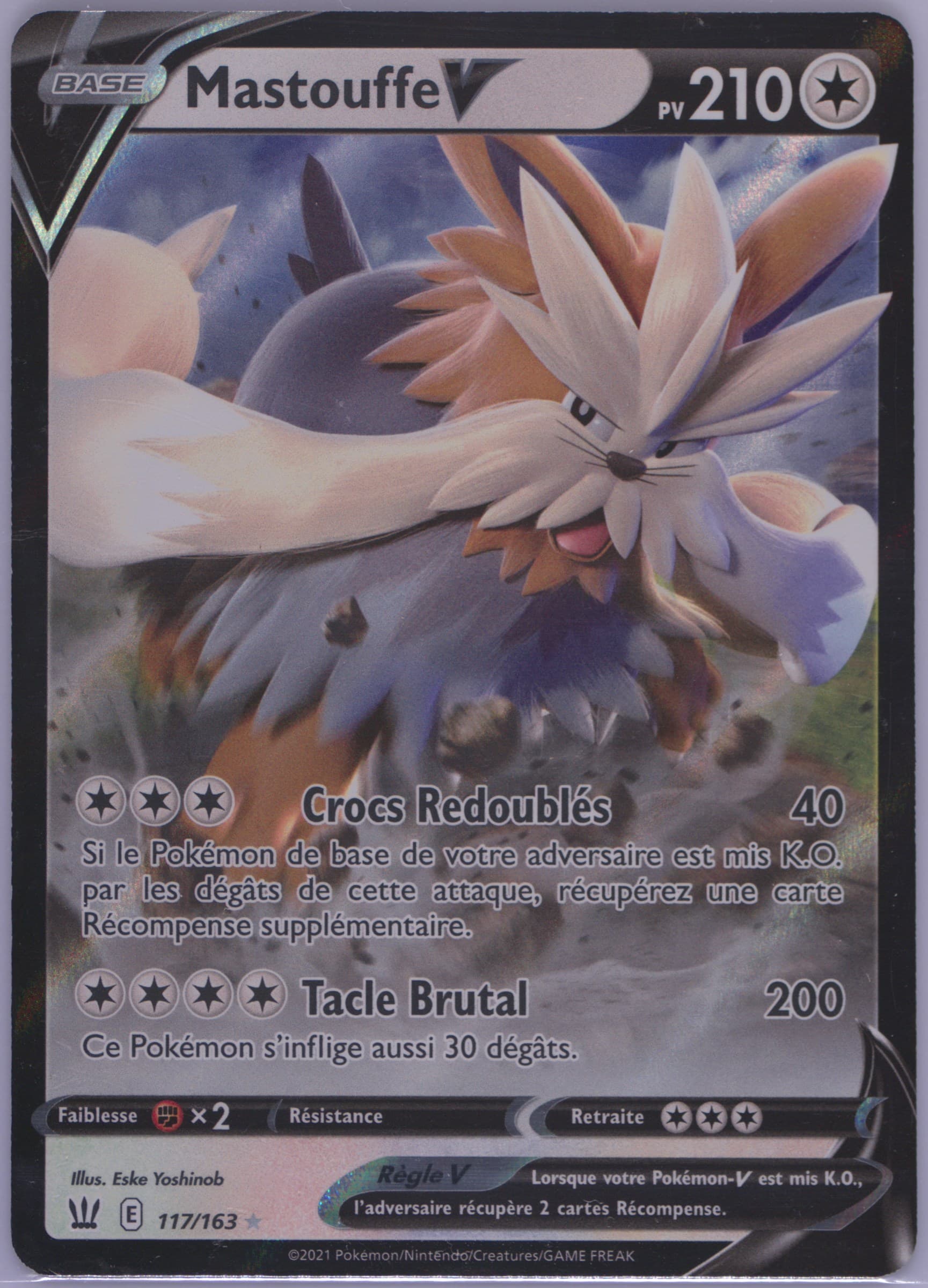 Mastouffe V French (117) 2021 Pokemon Sword & Shield Battle Styles