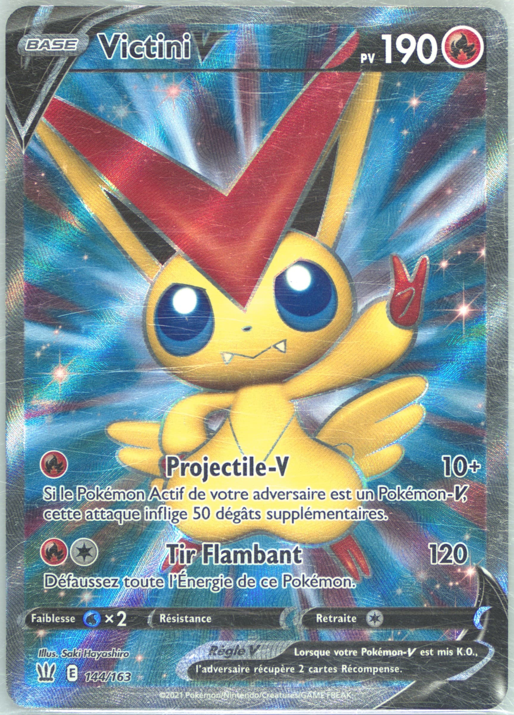 Full Art/Victini V French (144) 2021 Pokemon Sword & Shield Battle Styles
