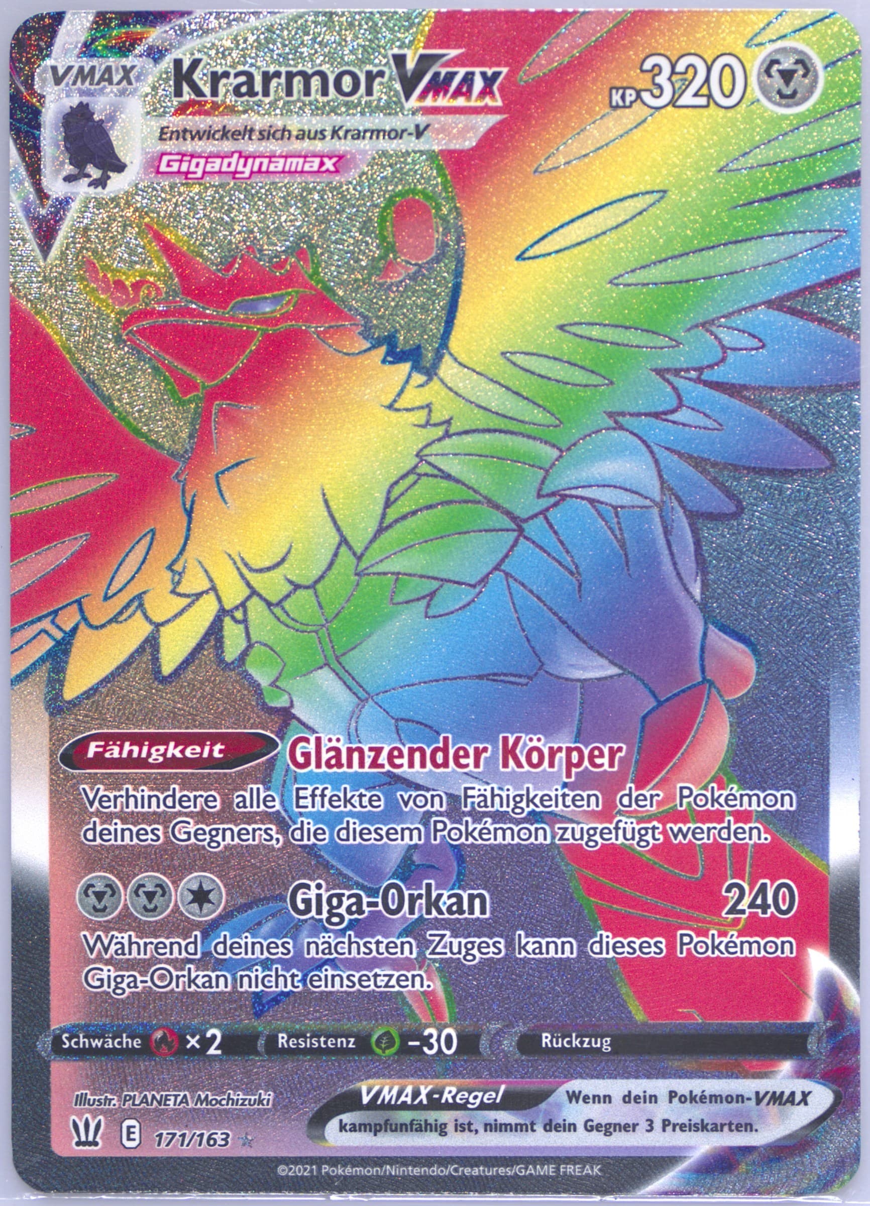 Full Art/Krarmor Vmax German-Secret (171) 2021 Pokemon Sword & Shield Battle Styles