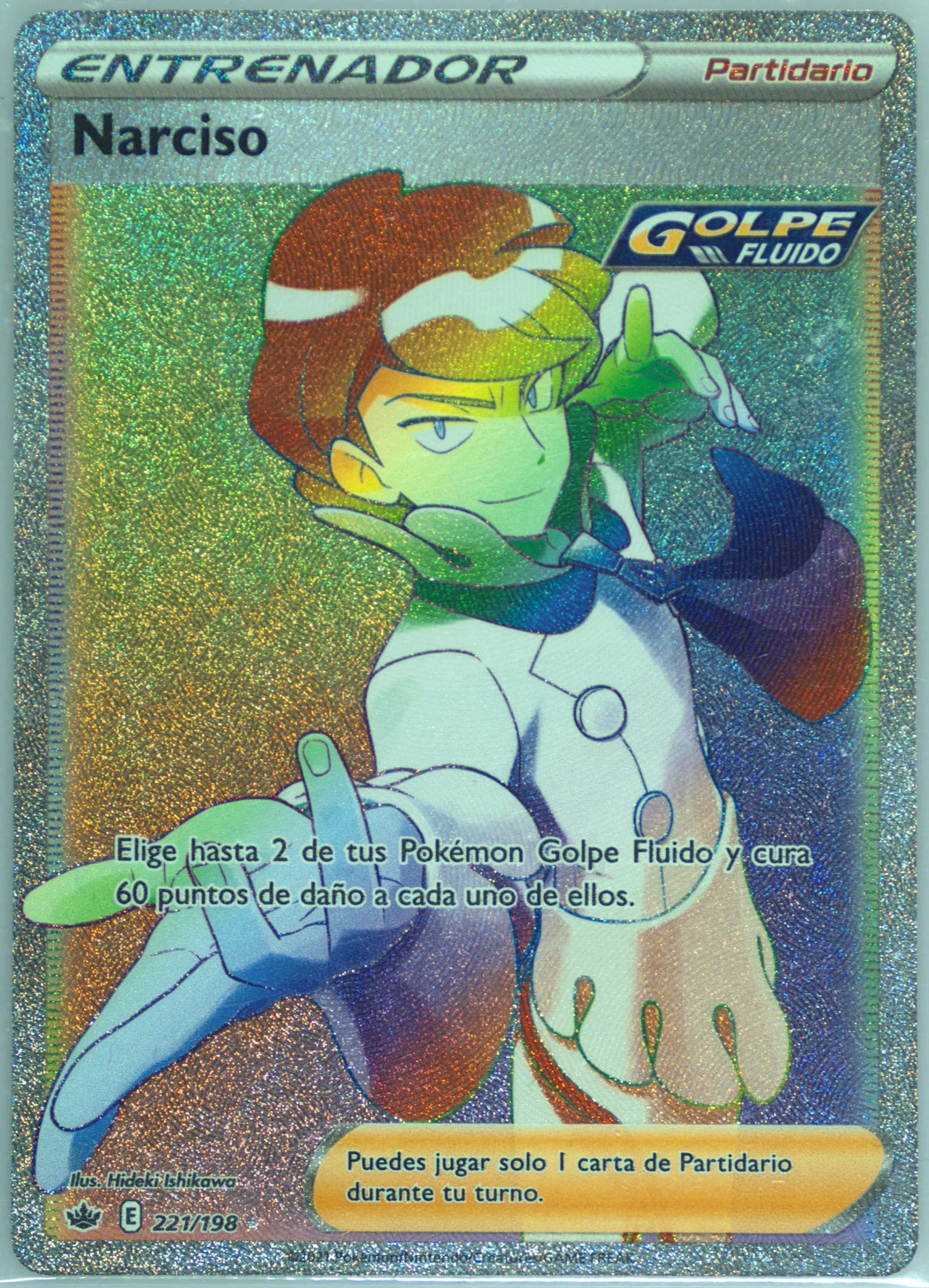 Full Art/Narciso Spanish-Secret (221) 2021 Pokemon Sword & Shield Chilling Reign