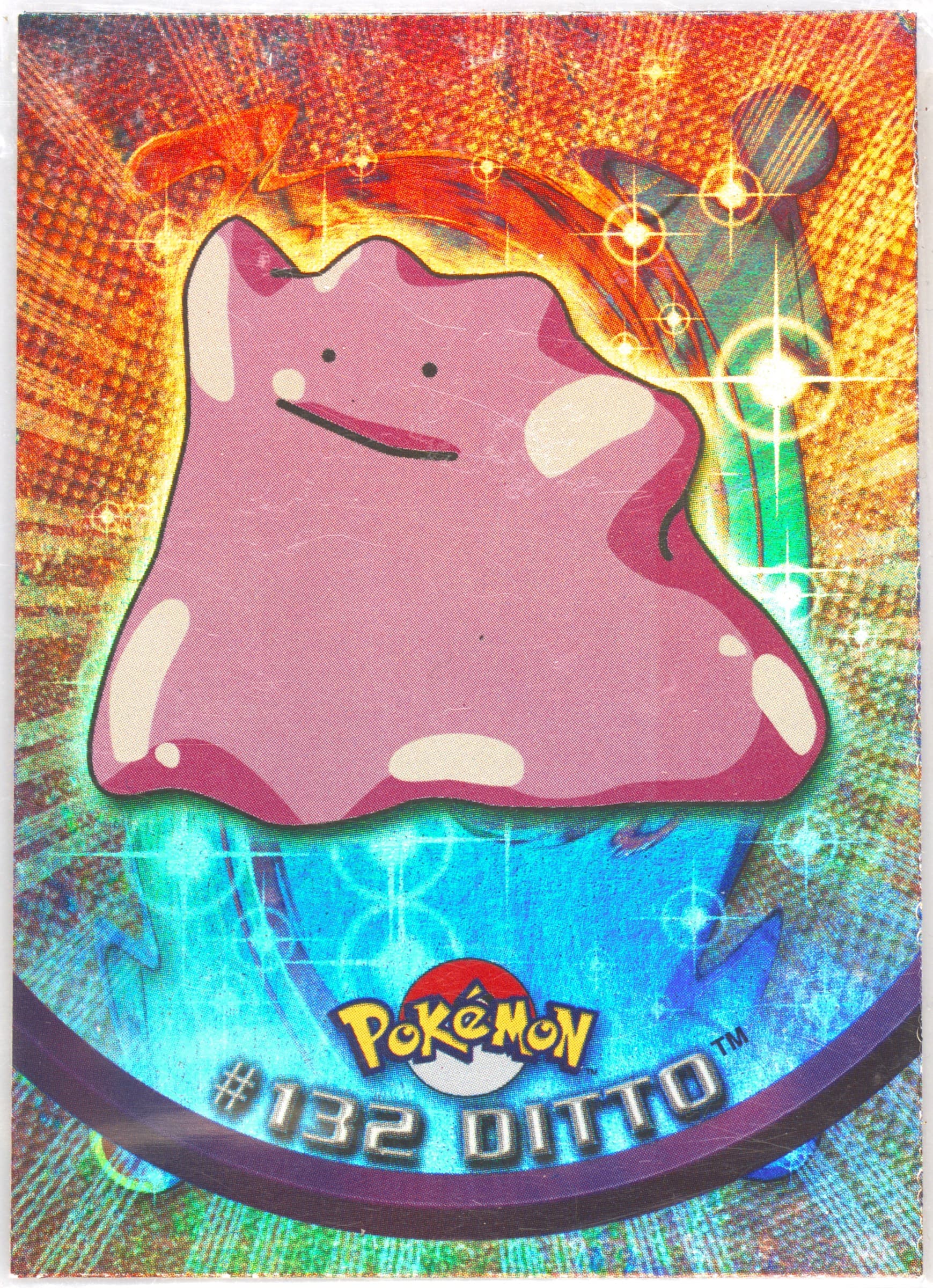 Ditto Rainbow Foil (132) 2000 Topps Pokemon TV Animation Series 3