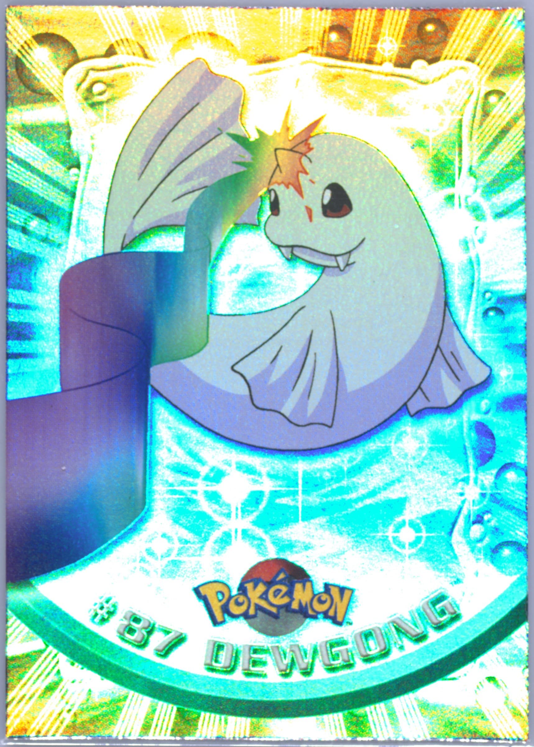 Dewgong Rainbow Foil (87) 2000 Topps Pokemon TV Animation Series 2
