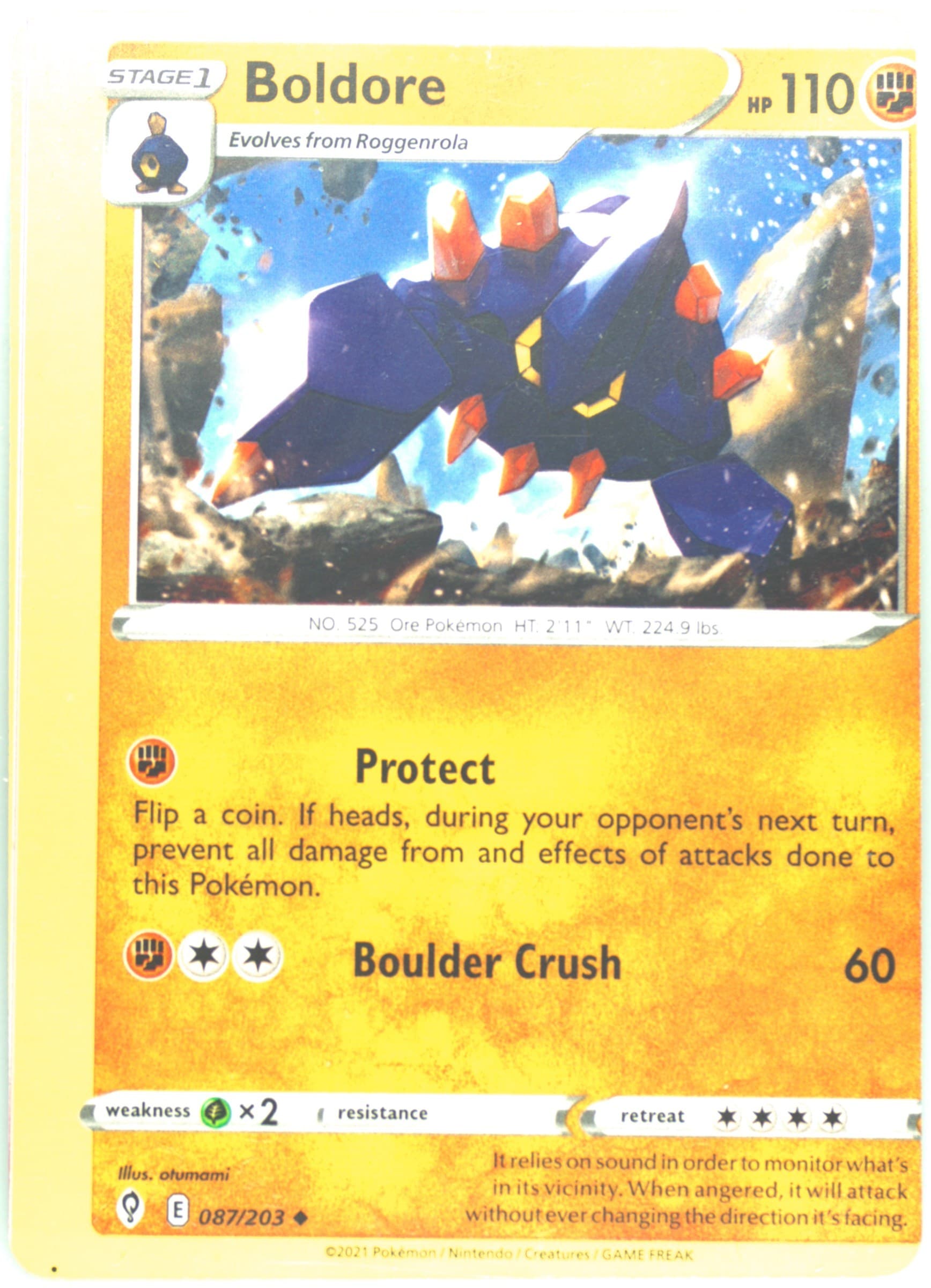 Boldore (087) 2021 Pokemon Sword & Shield Evolving Skies