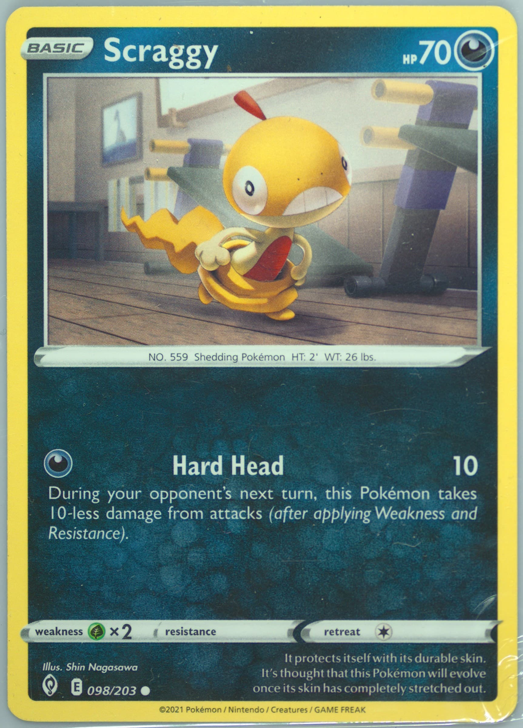 Scraggy (098) 2021 Pokemon Sword & Shield Evolving Skies