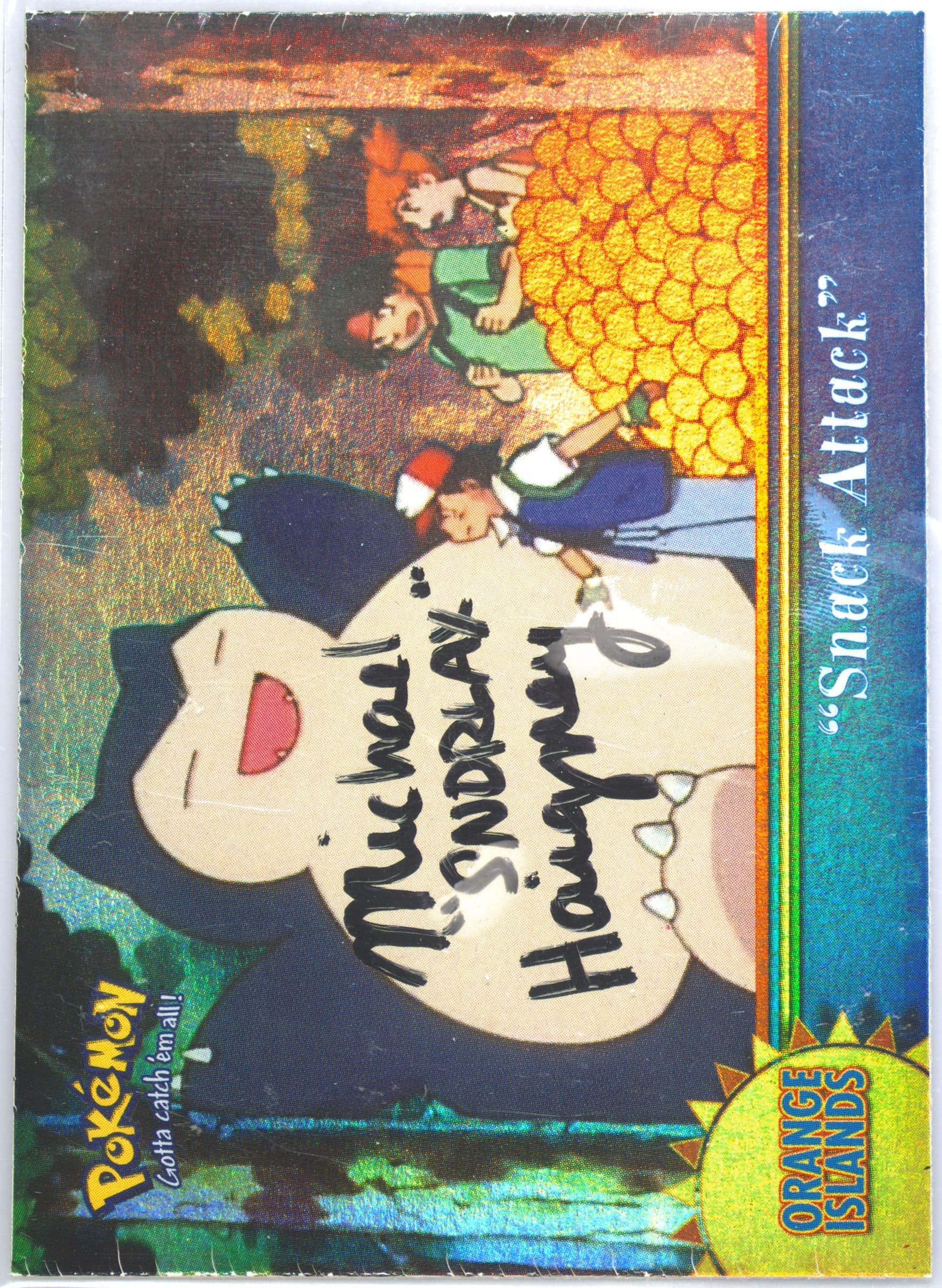 Snack Attack Rainbow Foil (OR11) 2000 Topps Pokemon TV Animation Series 3 Orange Islands