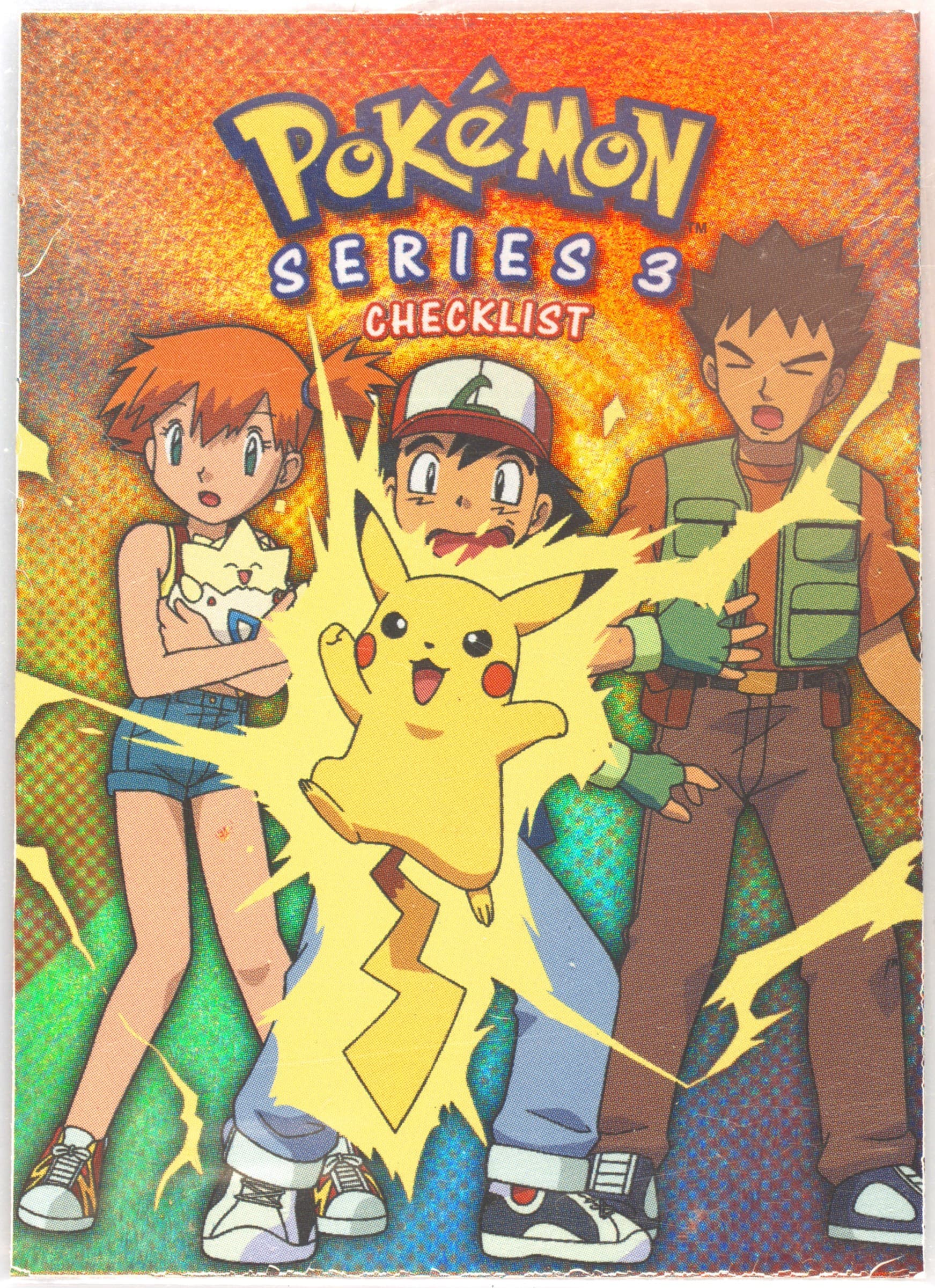 Checklist Rainbow Foil 2000 Topps Pokemon TV Animation Series 3