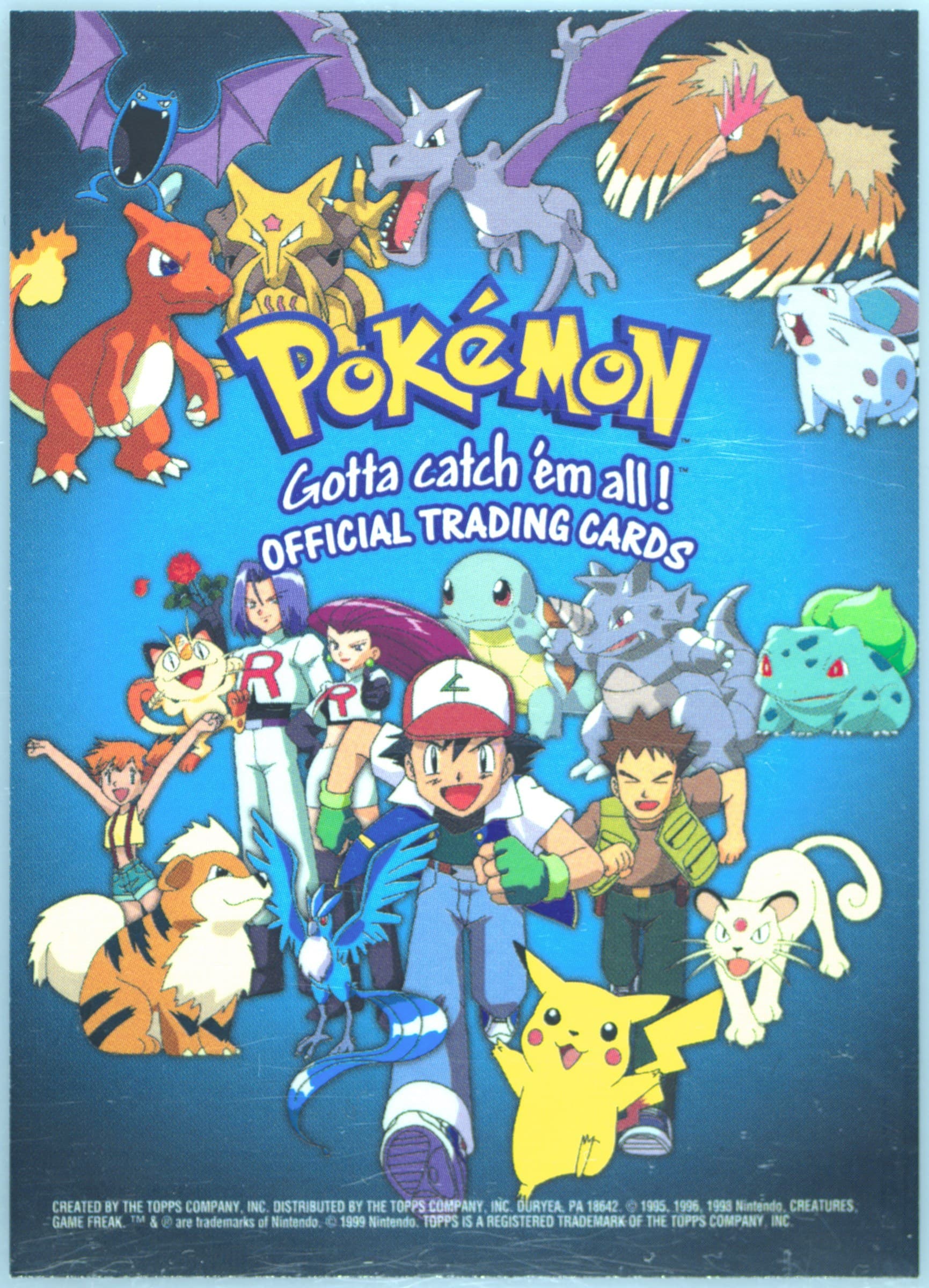 Checklist United Kingdom 1999 Topps Pokemon TV