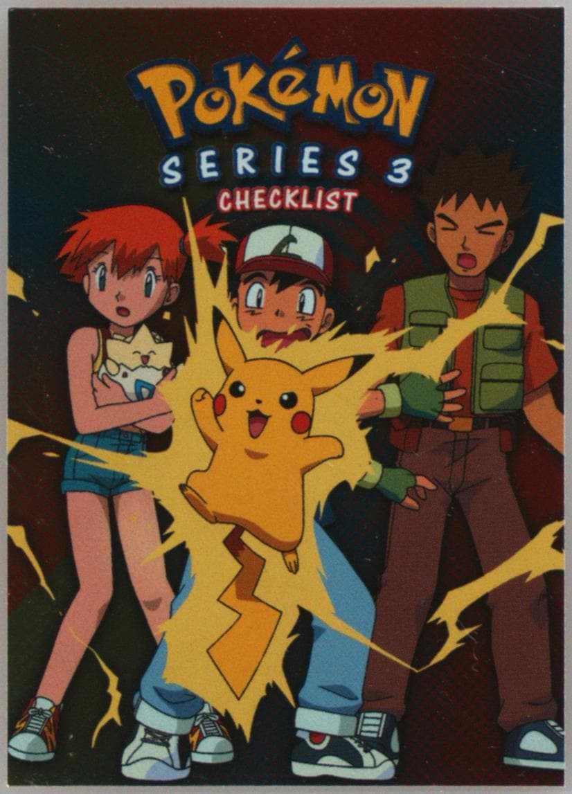Checklist Foil 2000 Topps Pokemon TV Animation Series 3