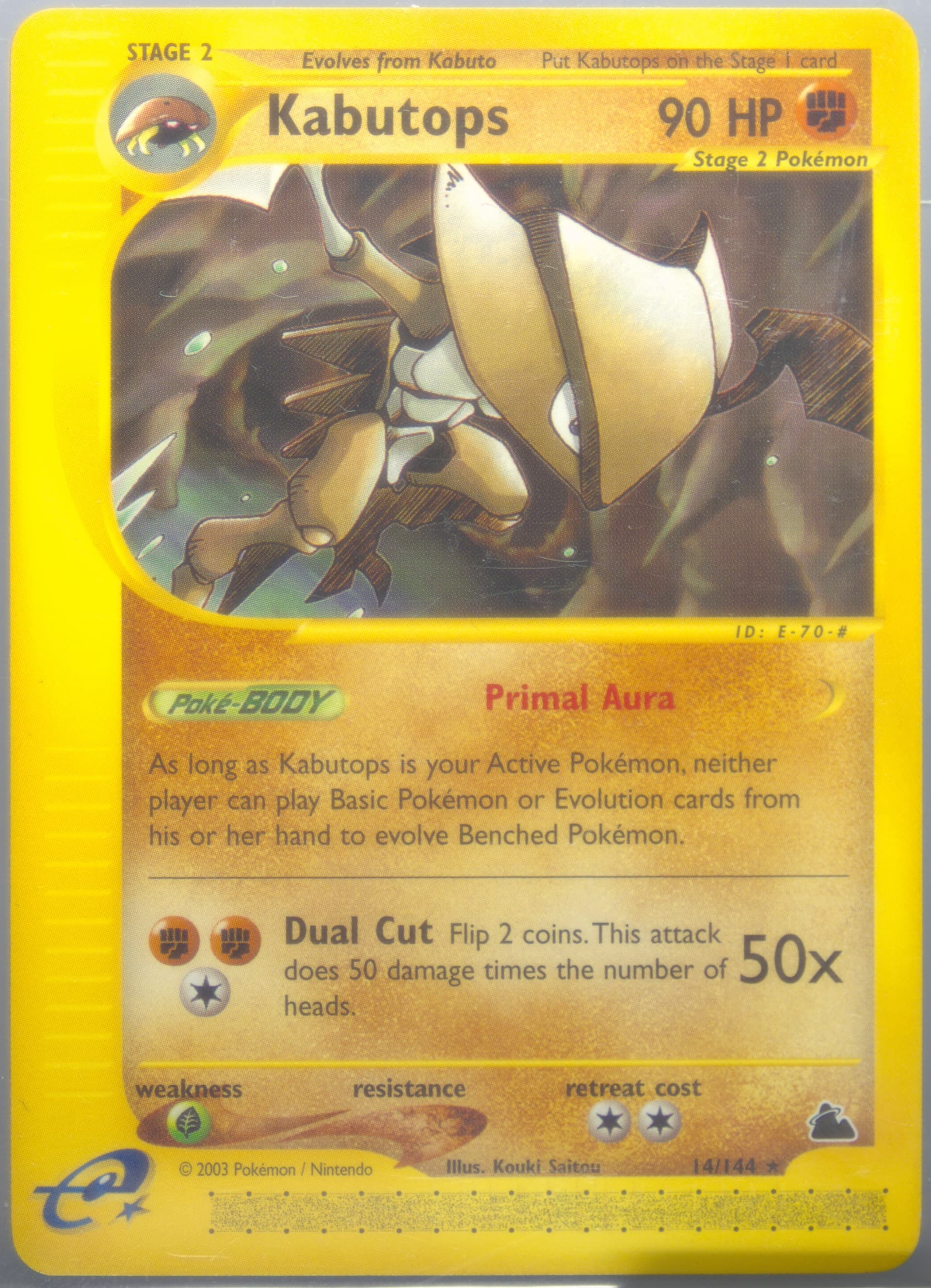 Kabutops Italian (14) 2003 Pokemon Skyridge