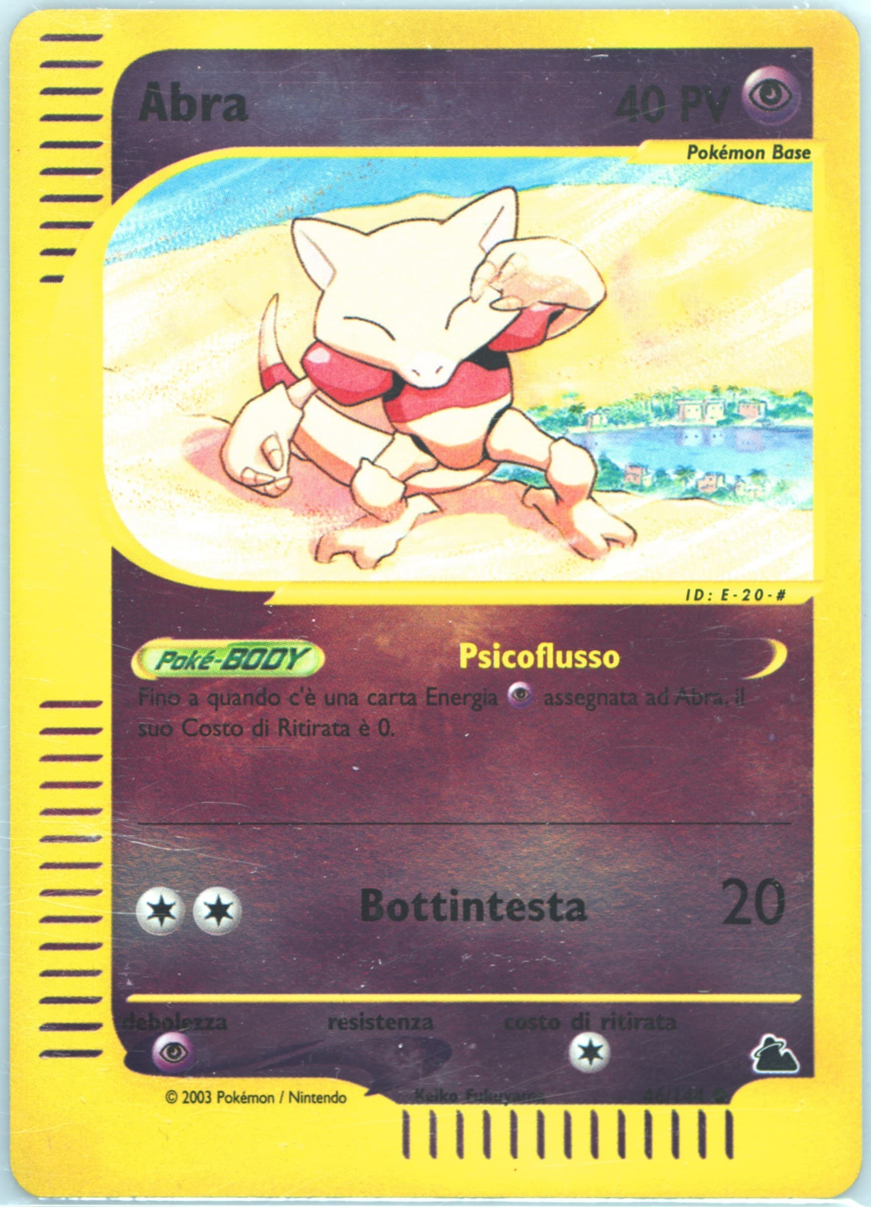 Abra-Reverse Foil Italian (46) 2003 Pokemon Skyridge