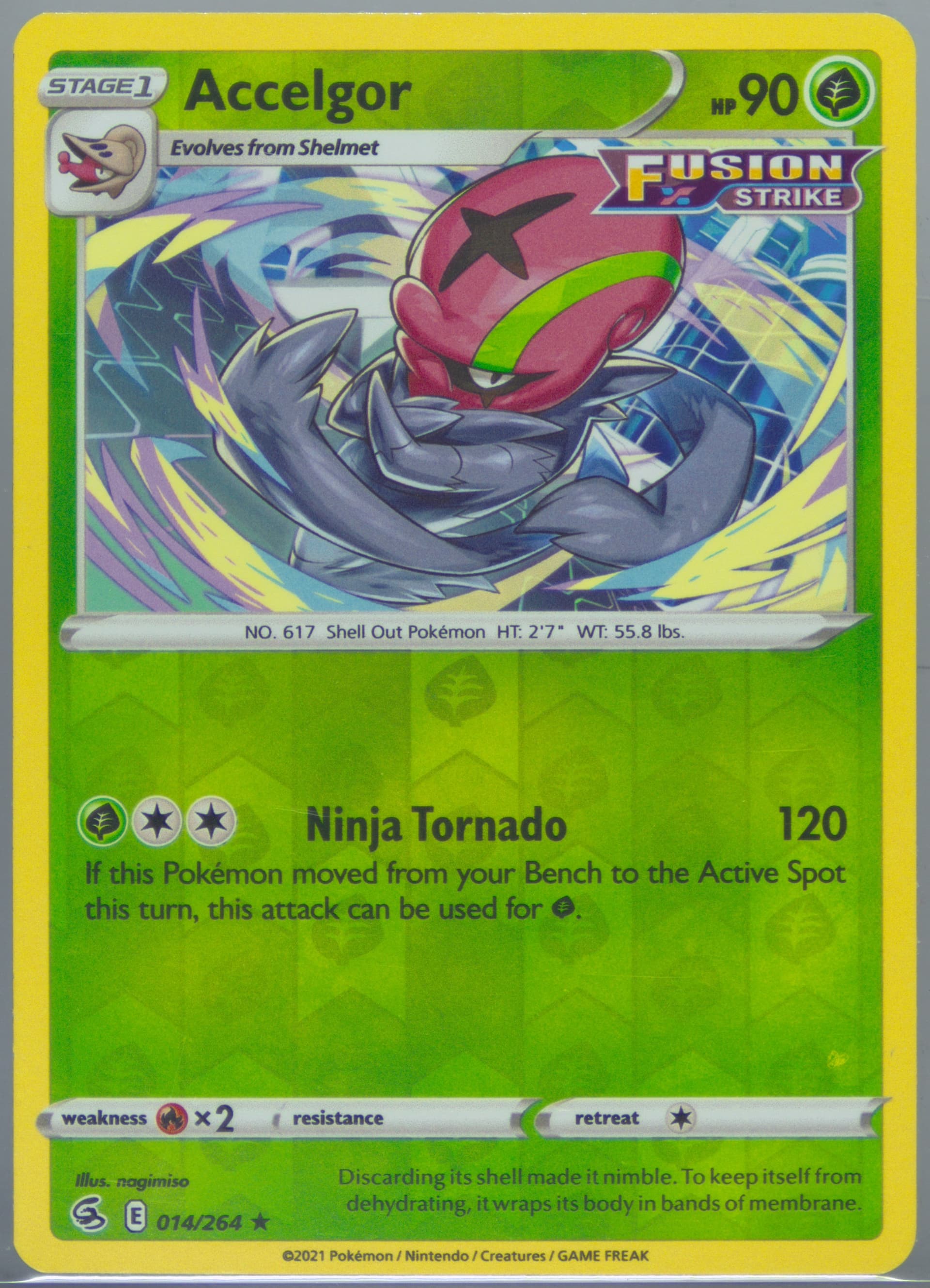 Accelgor (014) 2021 Pokemon Sword & Shield Fusion Strike