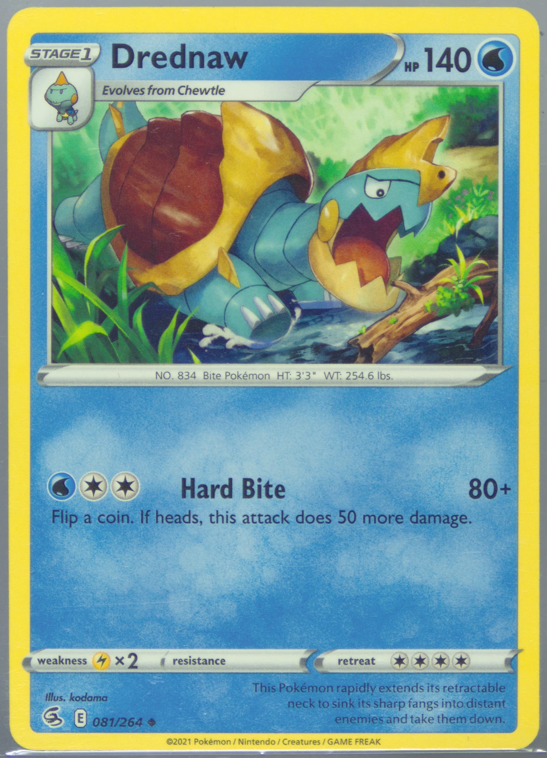 Drednaw (081) 2021 Pokemon Sword & Shield Fusion Strike