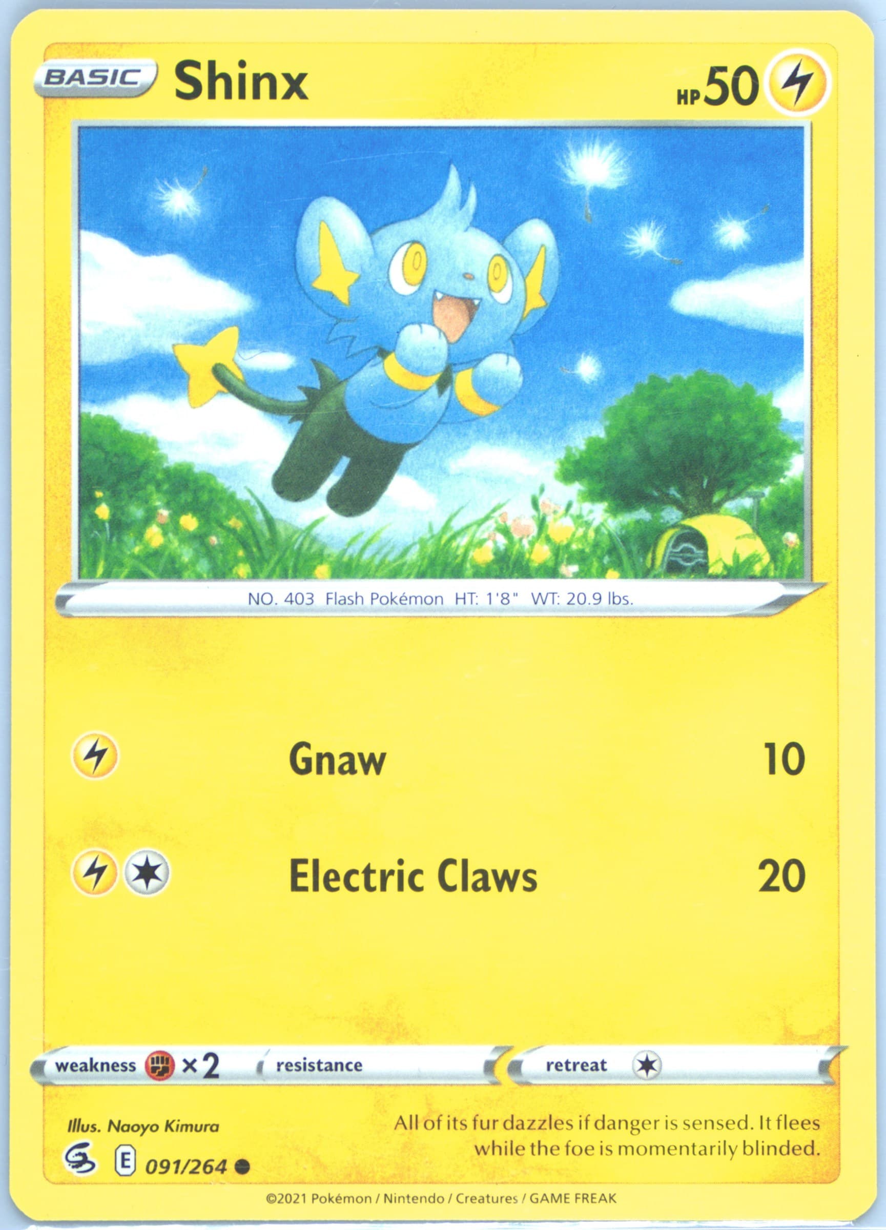 Shinx (091) 2021 Pokemon Sword & Shield Fusion Strike