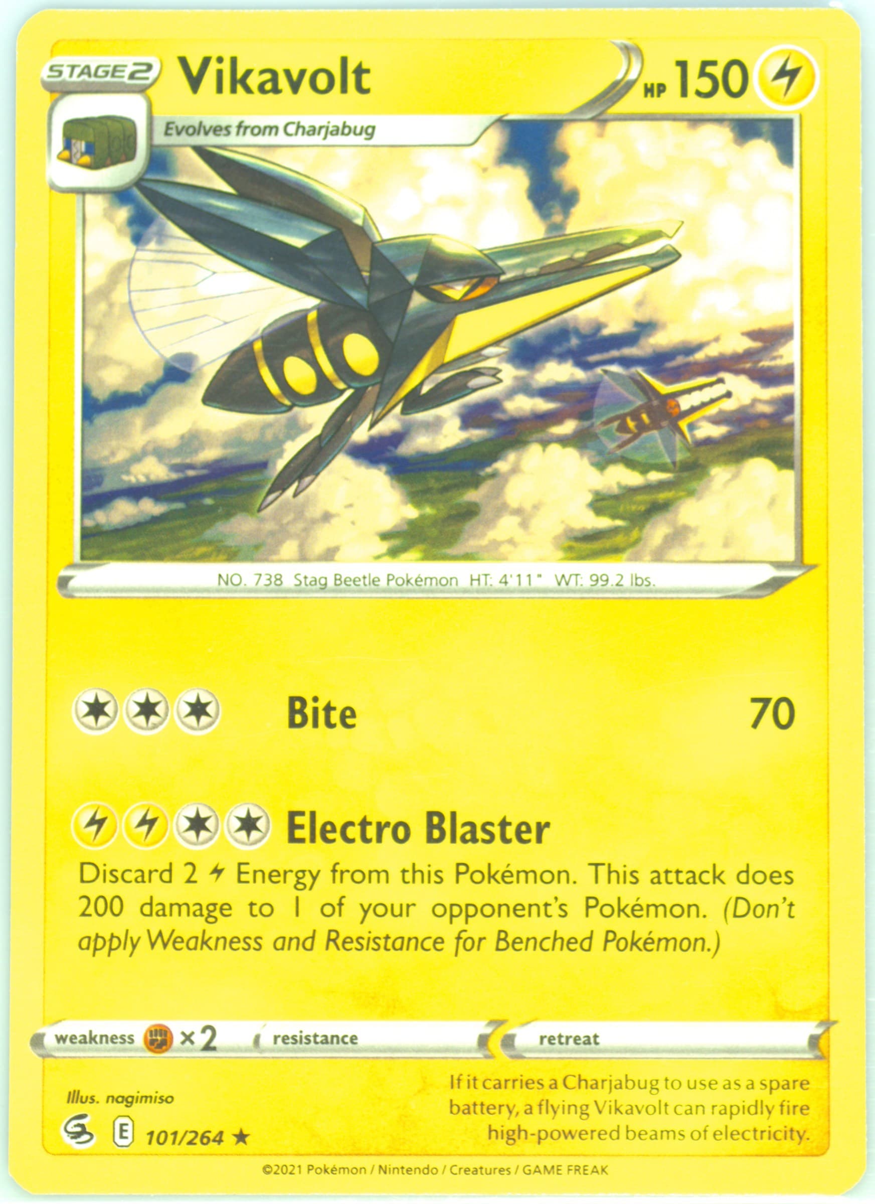 Vikavolt (101) 2021 Pokemon Sword & Shield Fusion Strike