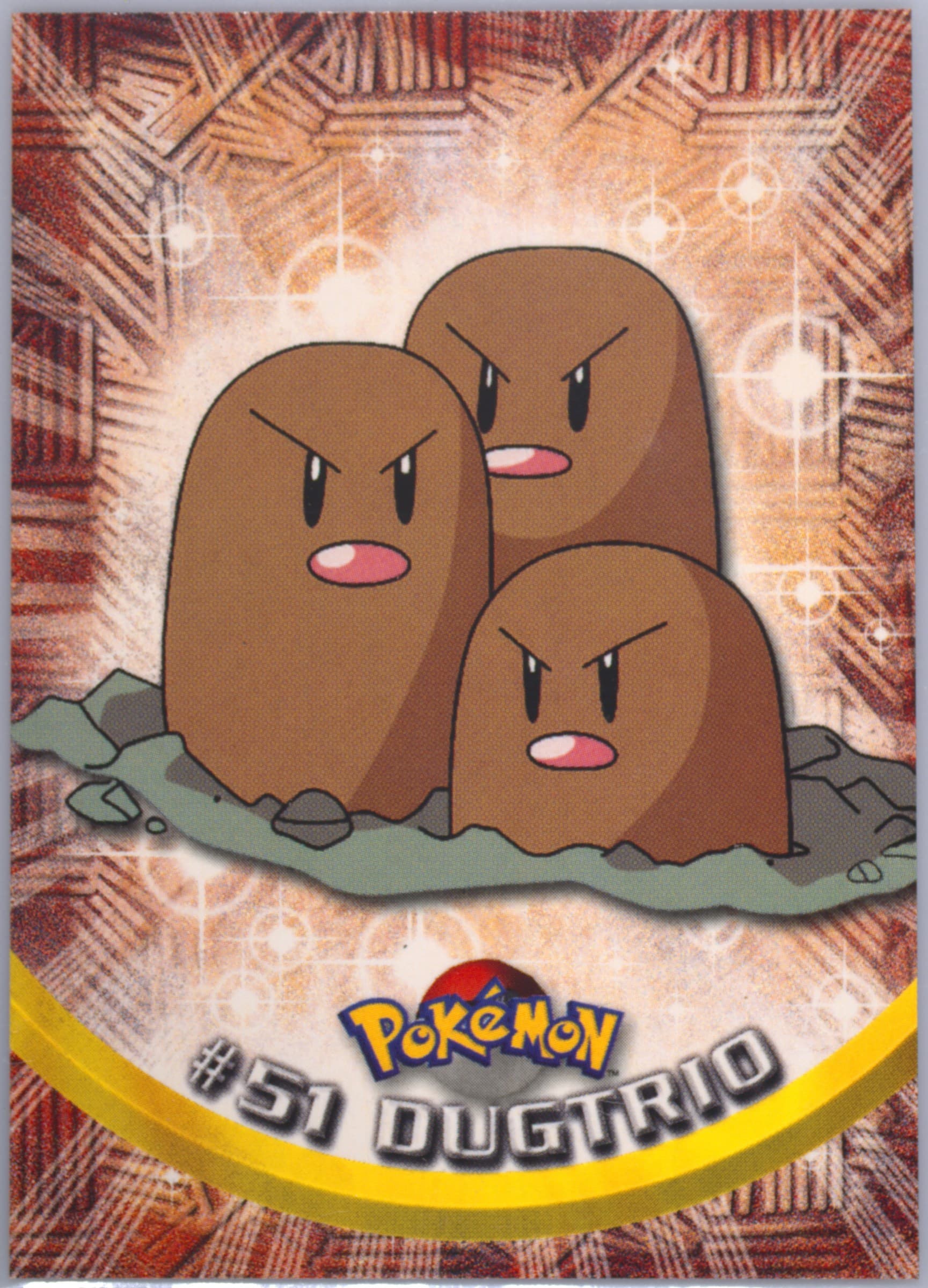 Dugtrio United Kingdom (51) 1999 Topps Pokemon TV