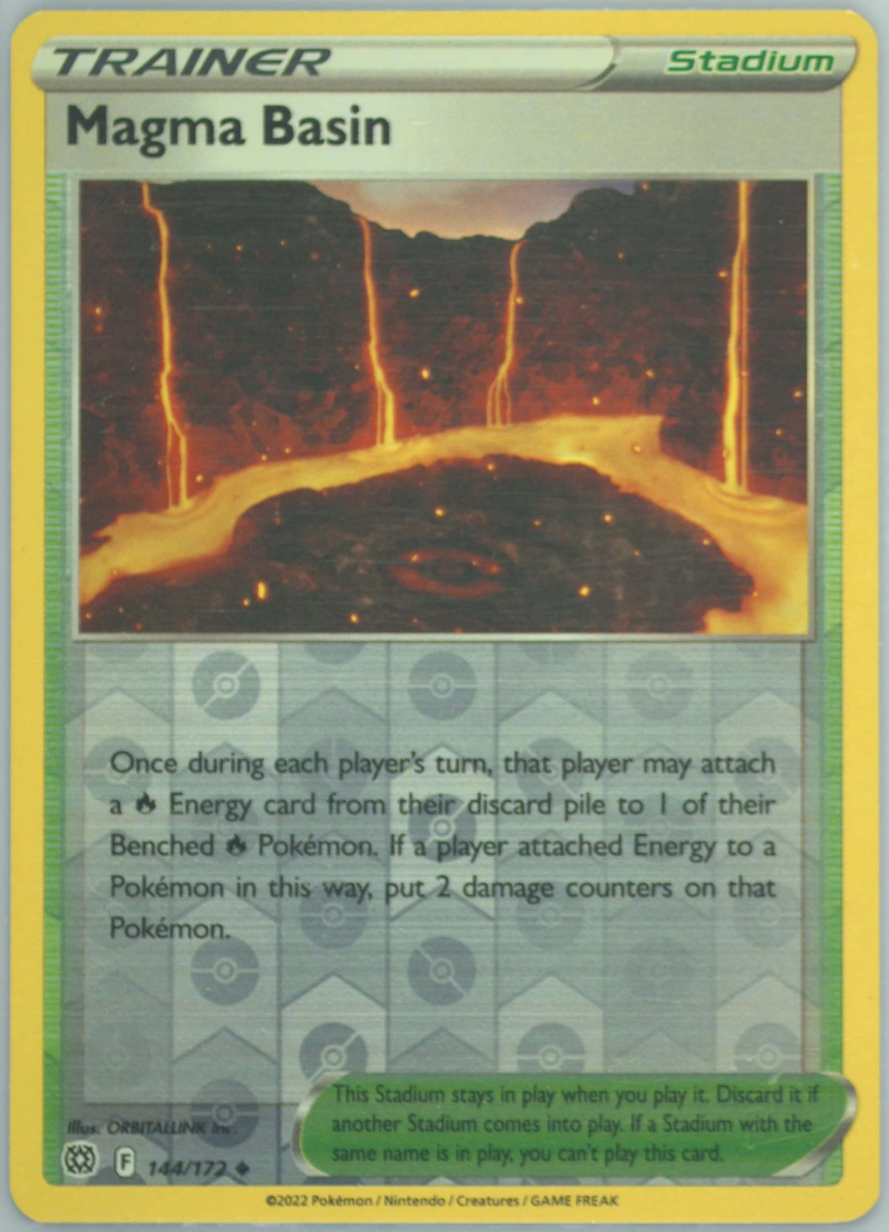 Magma Basin-Reverse Foil (144) 2022 Pokemon Sword & Shield Brilliant Stars