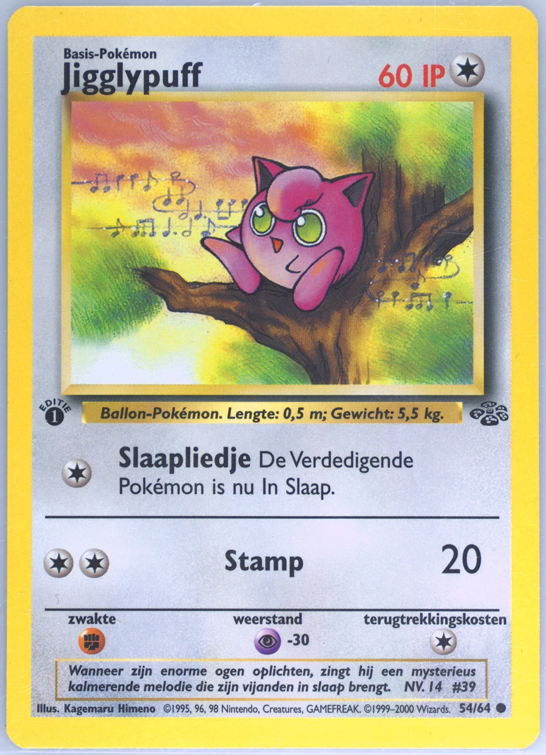 Jigglypuff 1st Edition (54) 2000 Pokemon Dutch Jungle