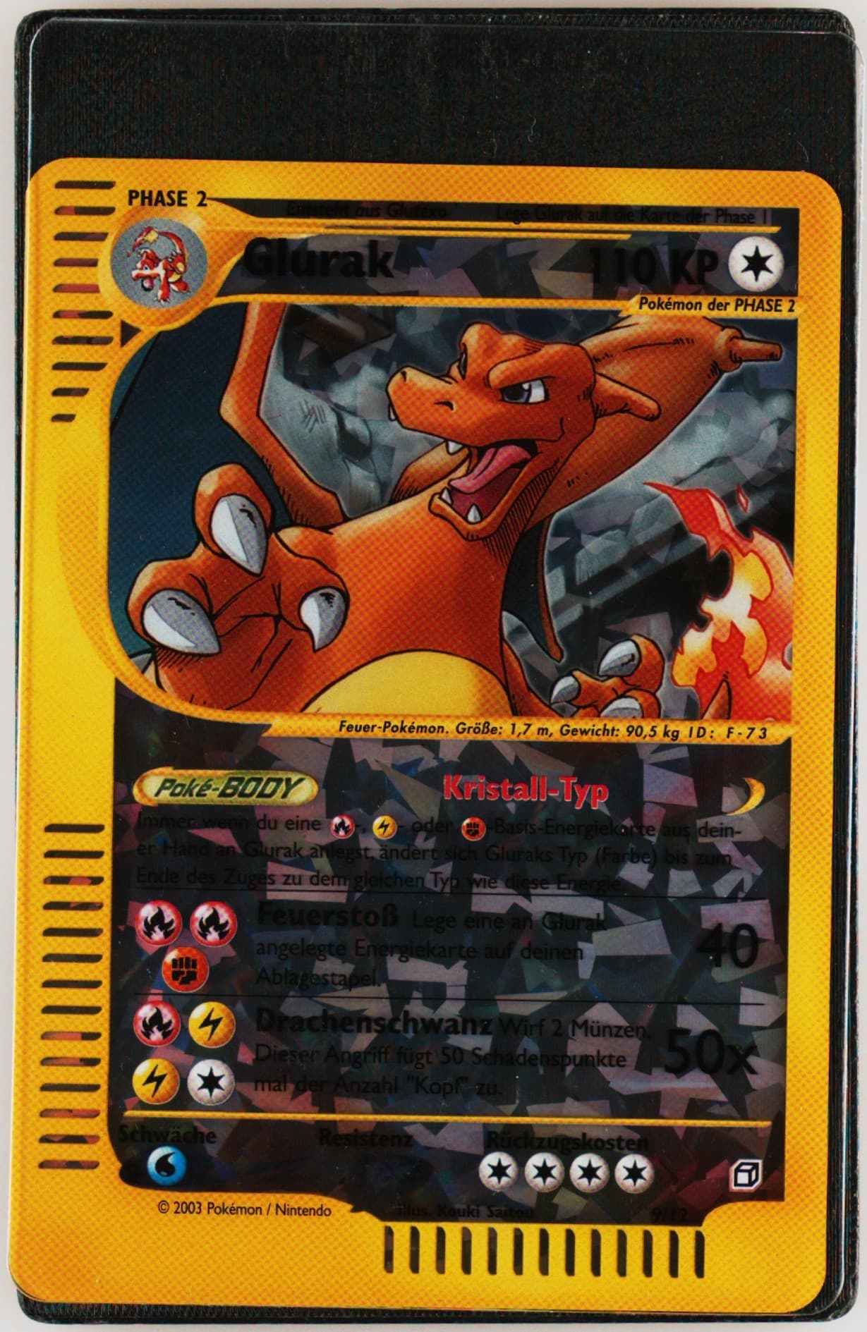 Glurak German (9) 2003 Pokemon Skyridge Box Topper