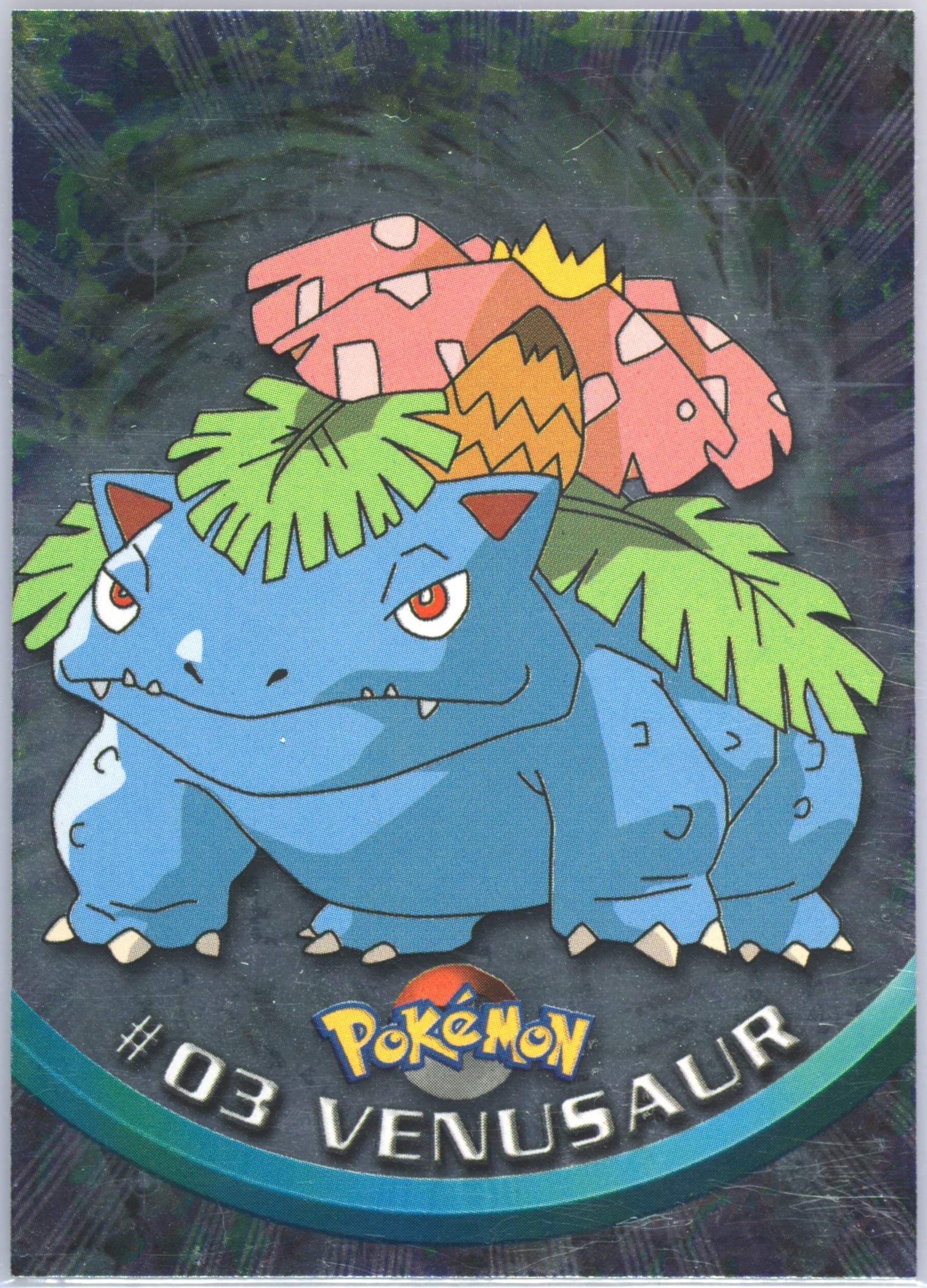 Venusaur Foil-United Kingdom (3) 1999 Topps Pokemon TV