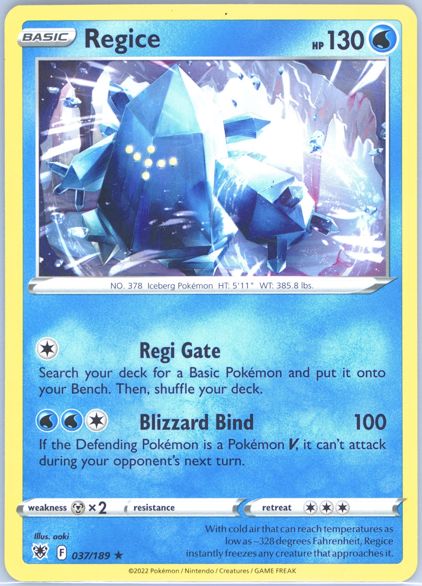 Regice (037) 2022 Pokemon Sword & Shield Astral Radiance