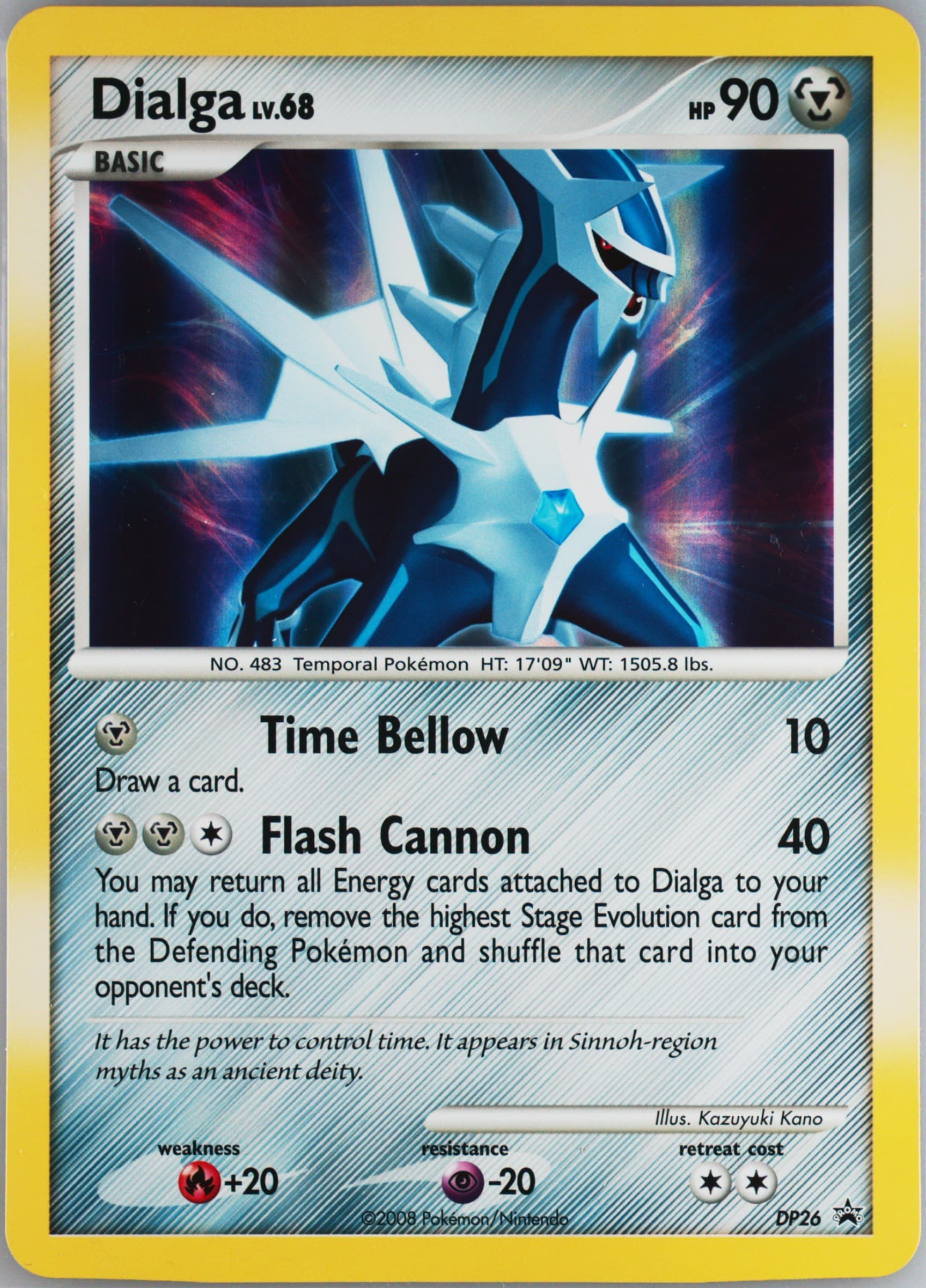 Dialga (DP26) 2008 Pokemon Diamond & Pearl Black Star Jumbo Promo