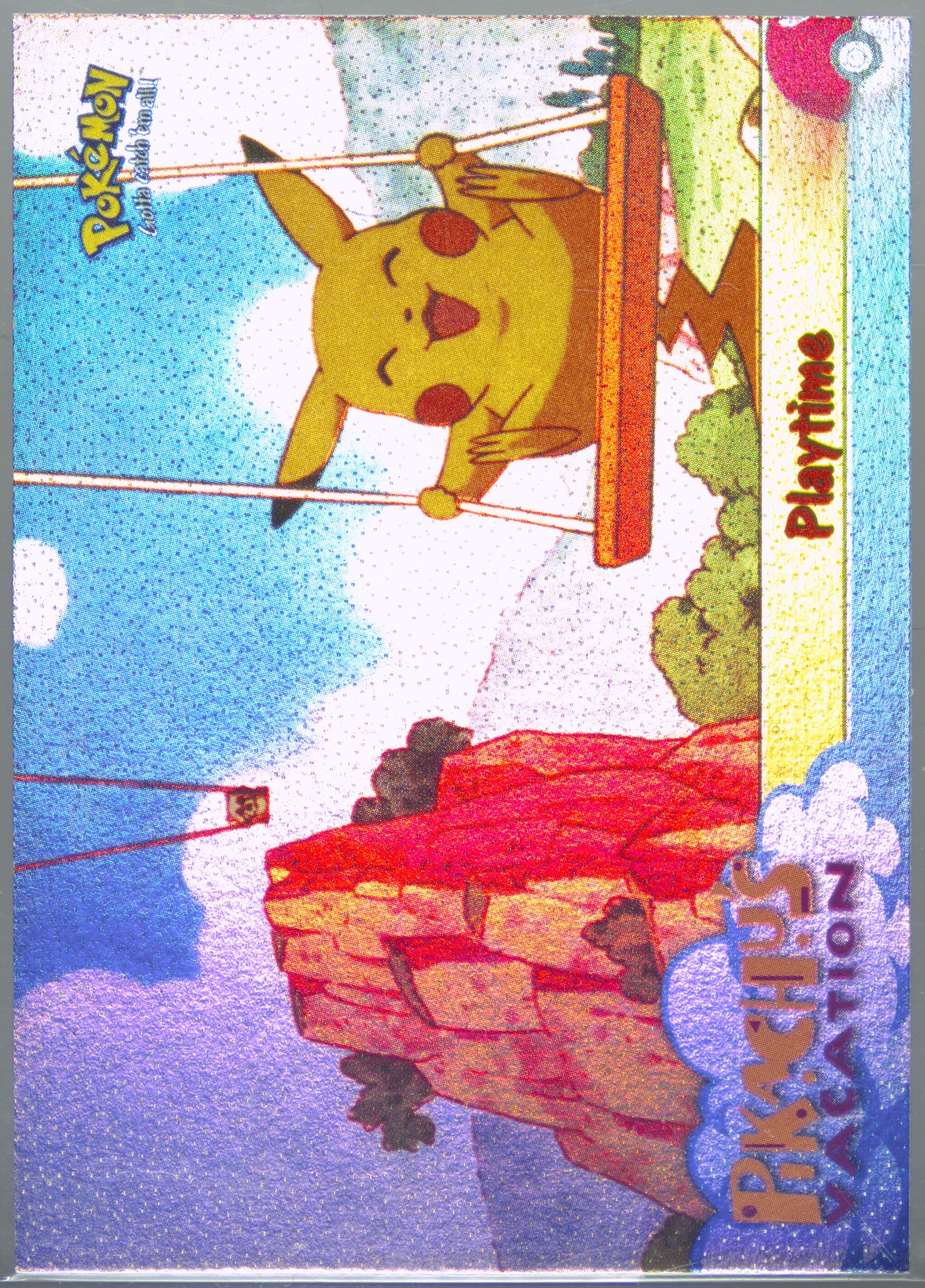 Movie Edition Playtime-Corrected-Rainbow Foil (57) 1999 Topps Pokemon the Movie Edt