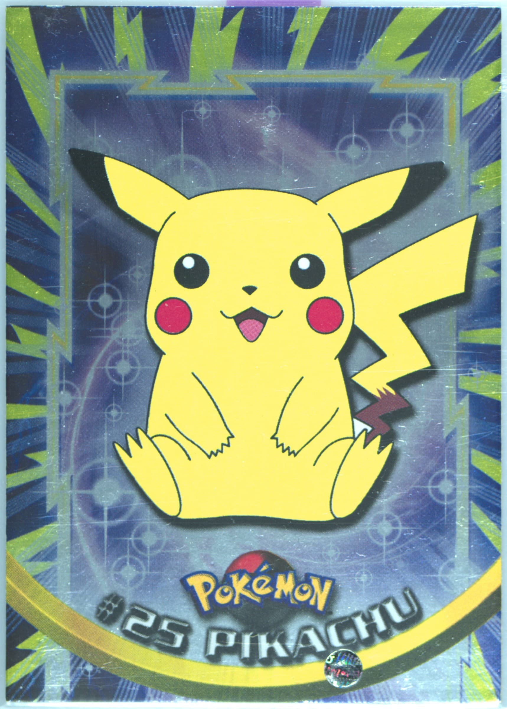 Pikachu Foil-French (25) 1999 Topps Pokemon TV