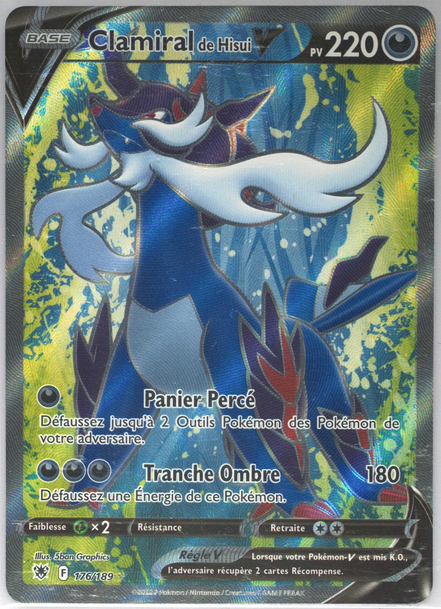 Full Art/Clamiral de Hisui V French (176) 2022 Pokemon Sword & Shield Astral Radiance