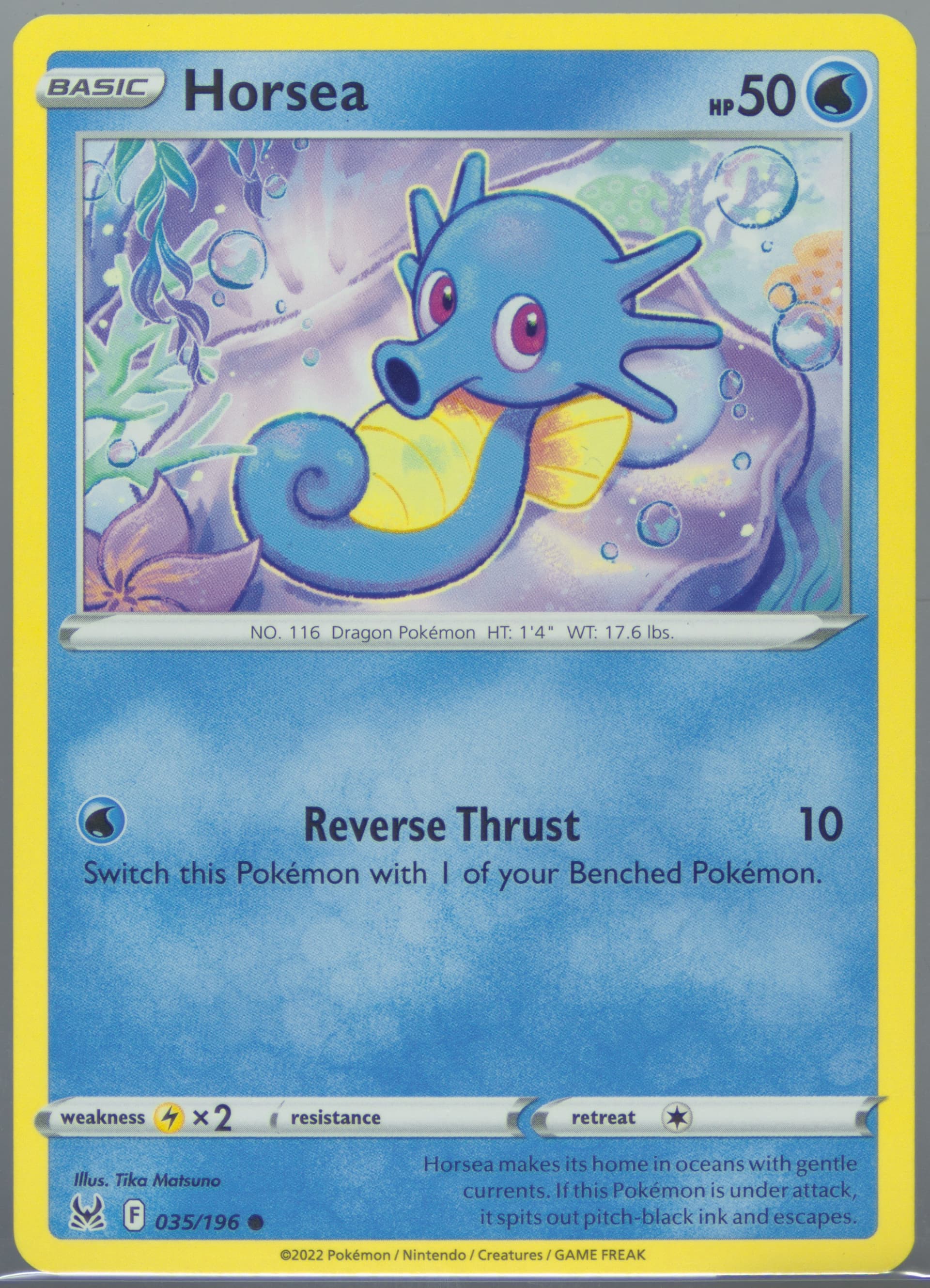 Horsea (035) 2022 Pokemon Sword & Shield Lost Origin