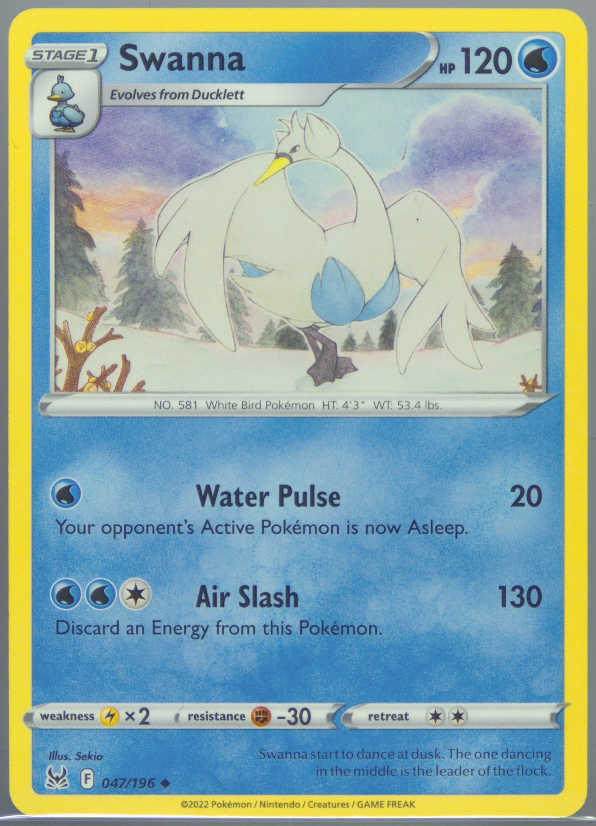 Swanna (047) 2022 Pokemon Sword & Shield Lost Origin