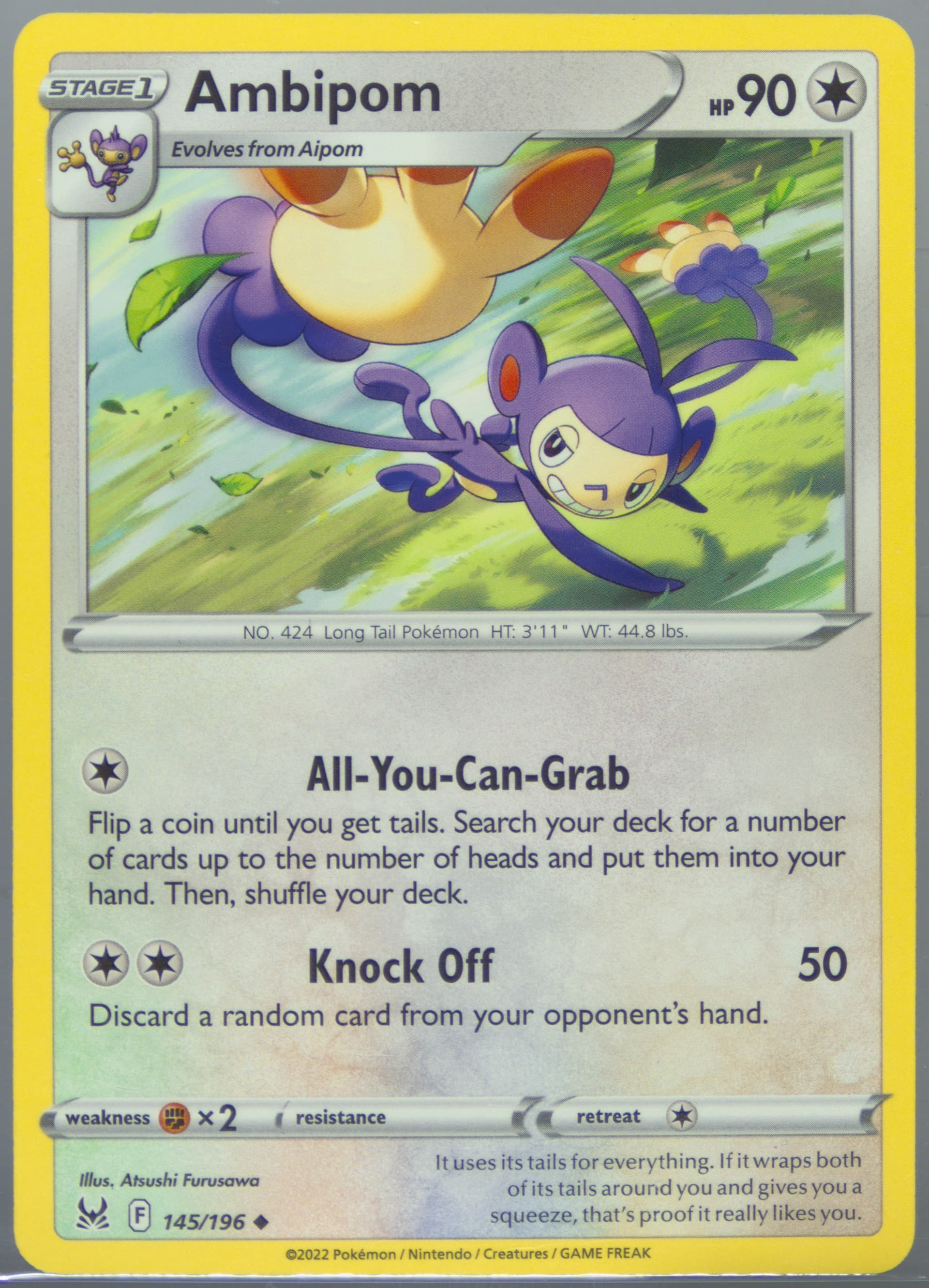 Ambipom (145) 2022 Pokemon Sword & Shield Lost Origin