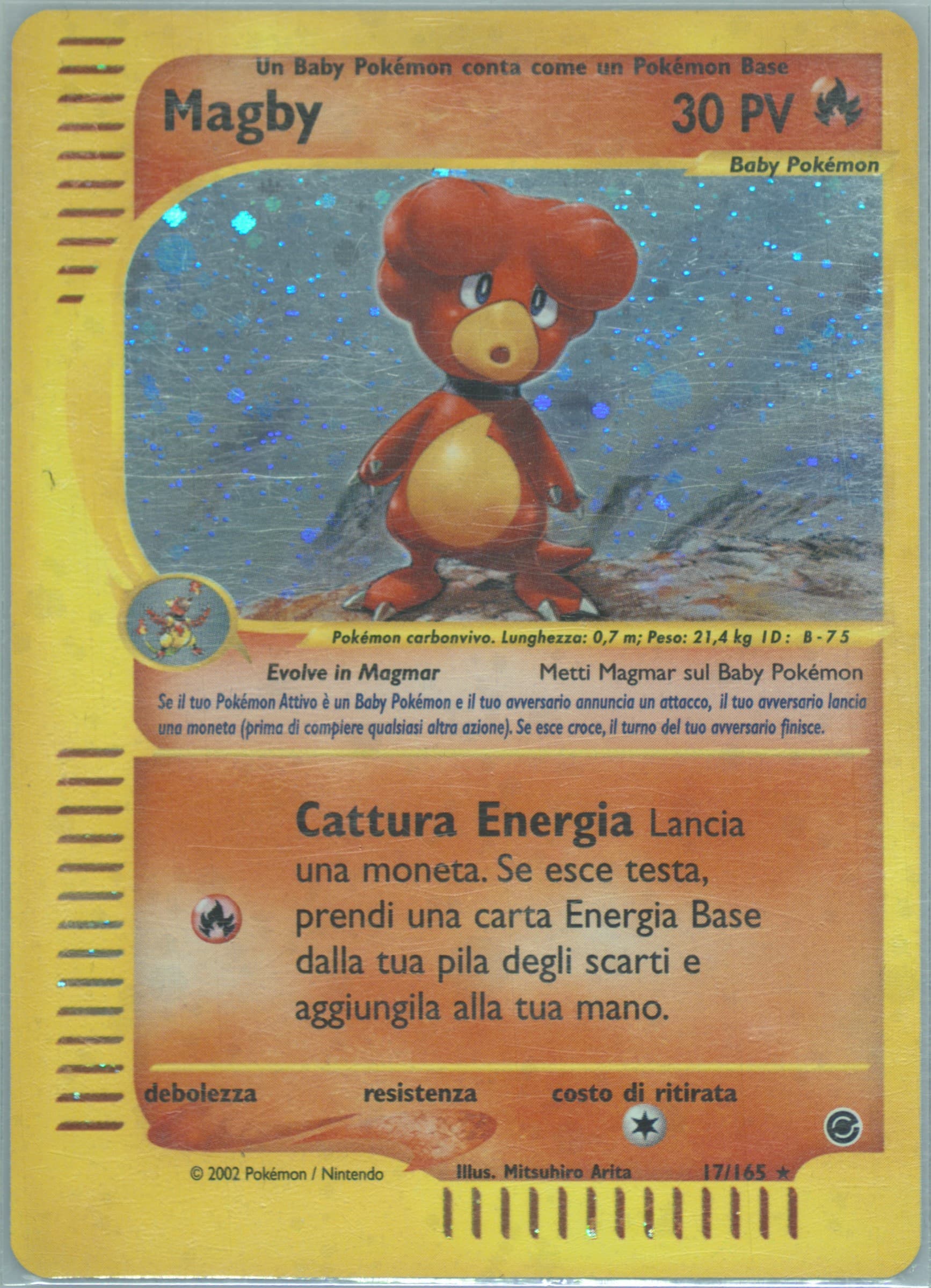 Magby-Holo Italian (17) 2002 Pokemon Expedition