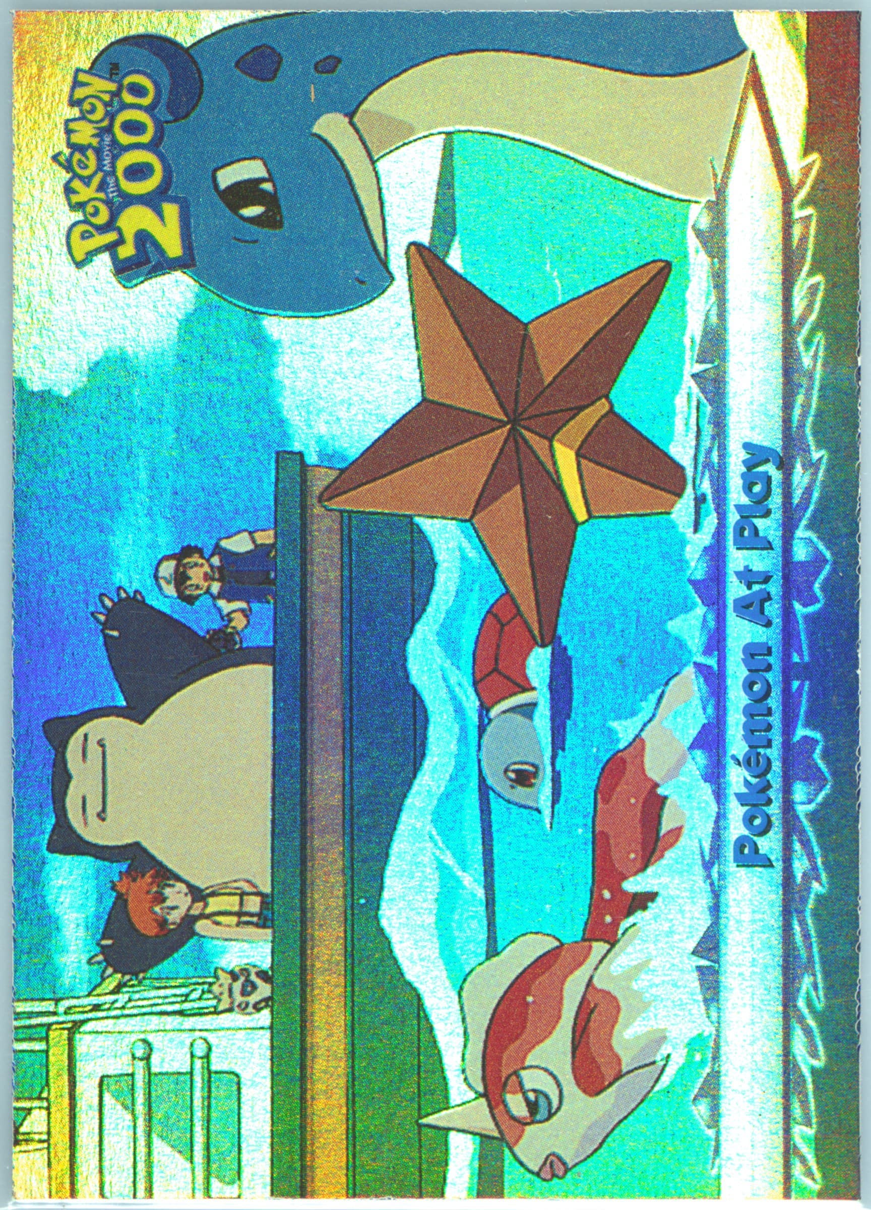 Pokemon at Play Rainbow Foil (18) 2000 Topps Pokemon the Movie 2000