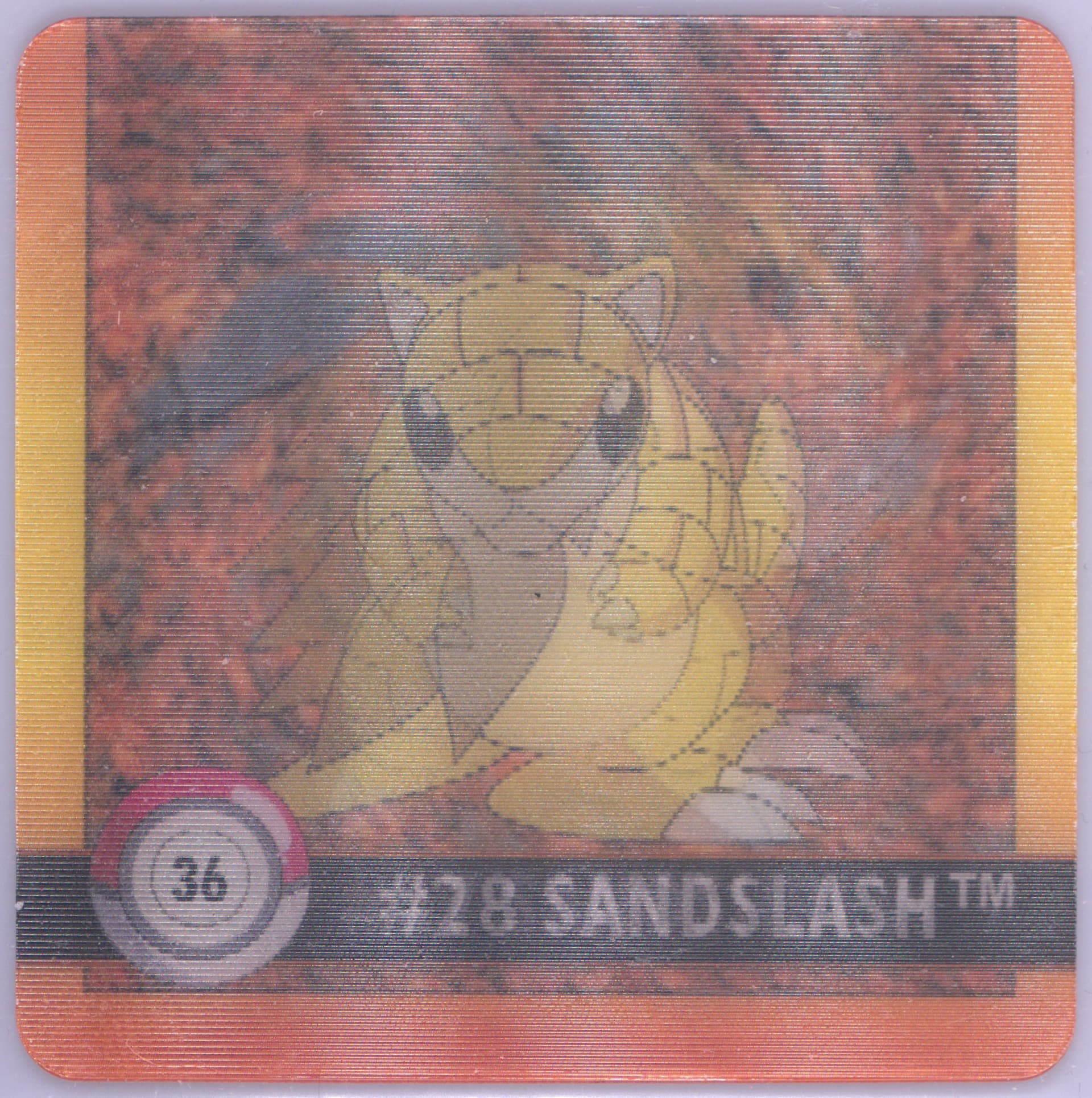 Sandshrew/Sandslash (36) 1999 Pokemon Action Flipz Premier Edition
