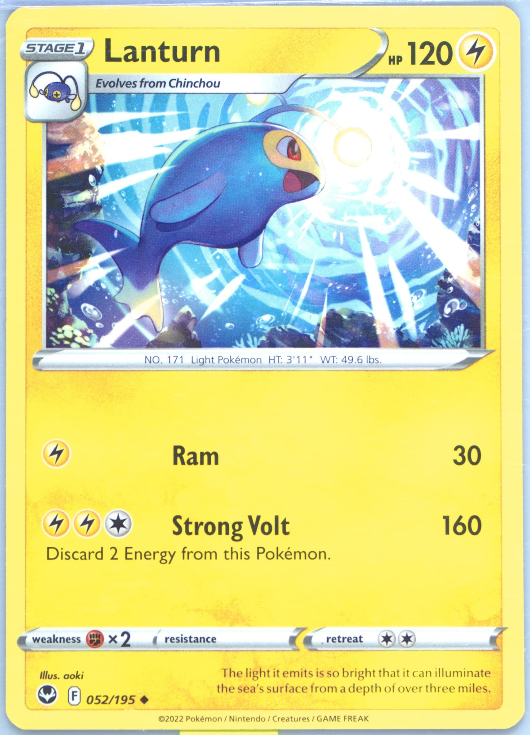 Lanturn (052) 2022 Pokemon Sword & Shield Silver Tempest