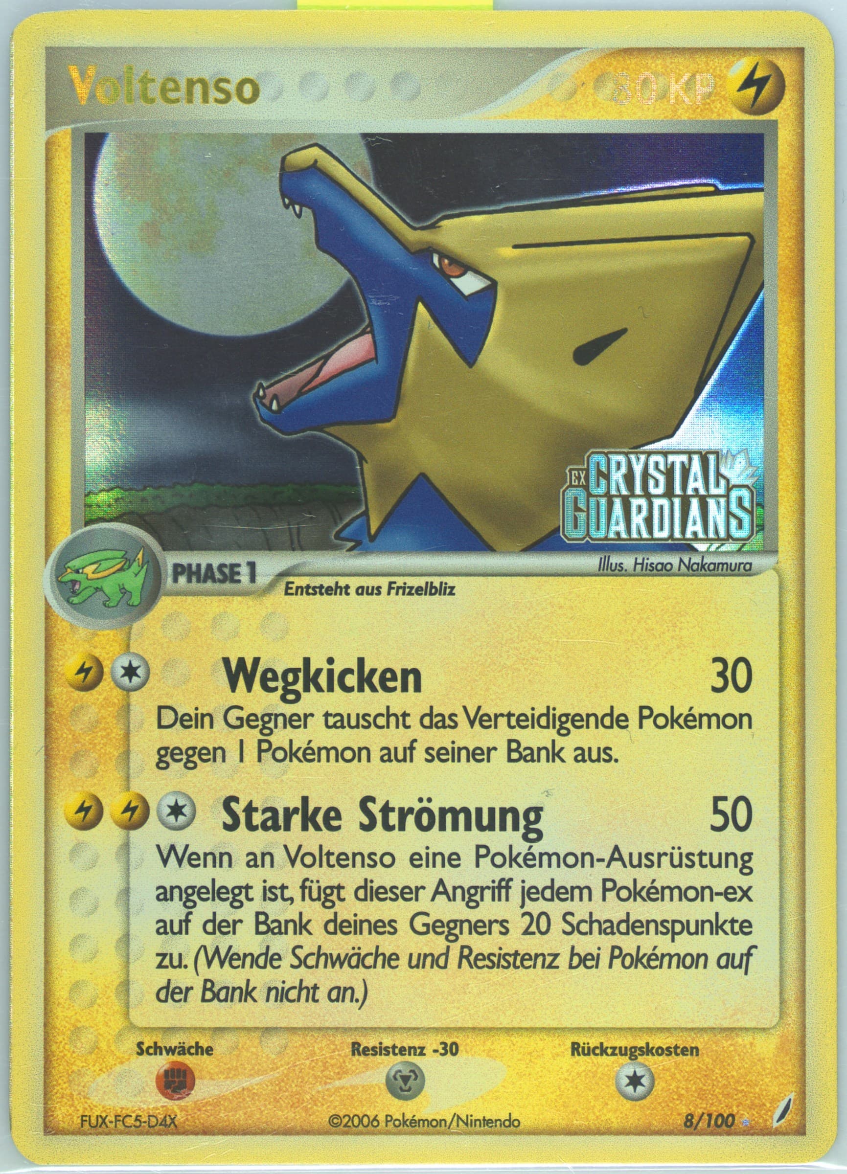 Voltenso-Reverse Foil German (8) 2006 Pokemon EX Crystal Guardians