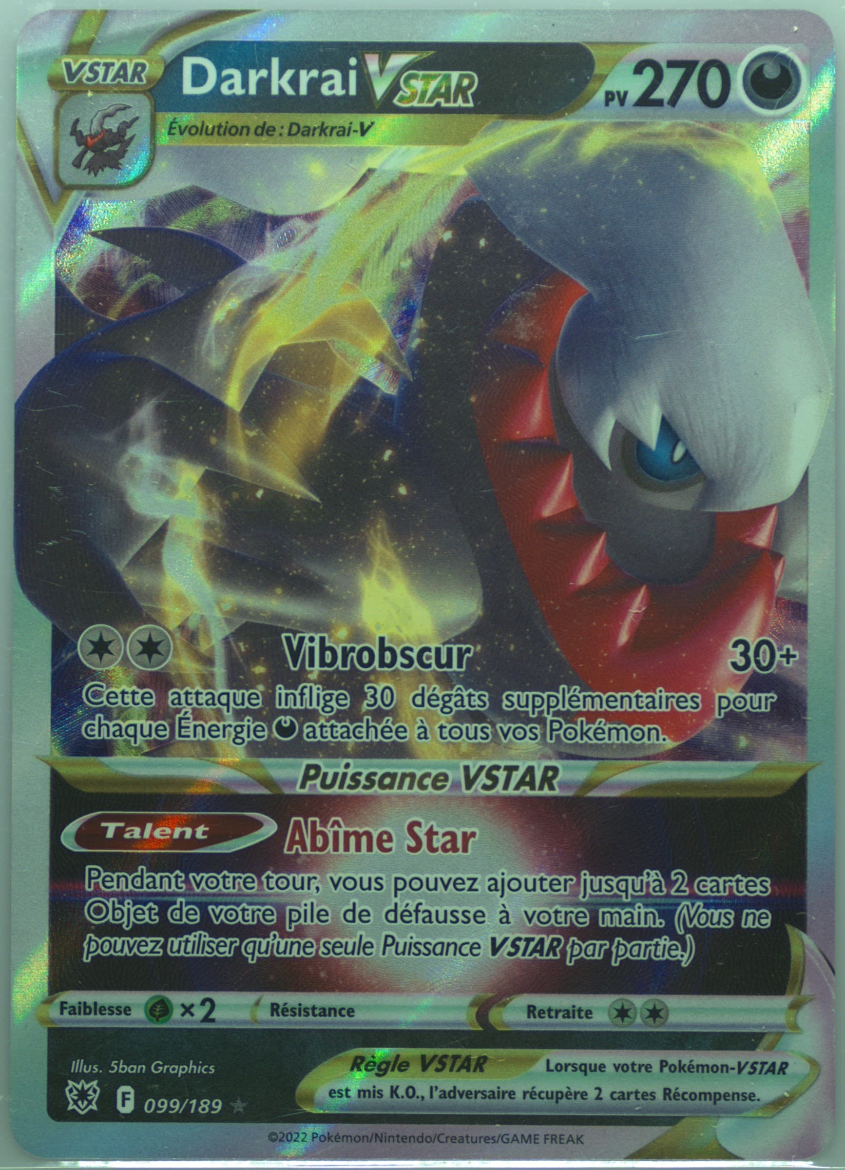 Darkrai Vstar French (099) 2022 Pokemon Sword & Shield Astral Radiance