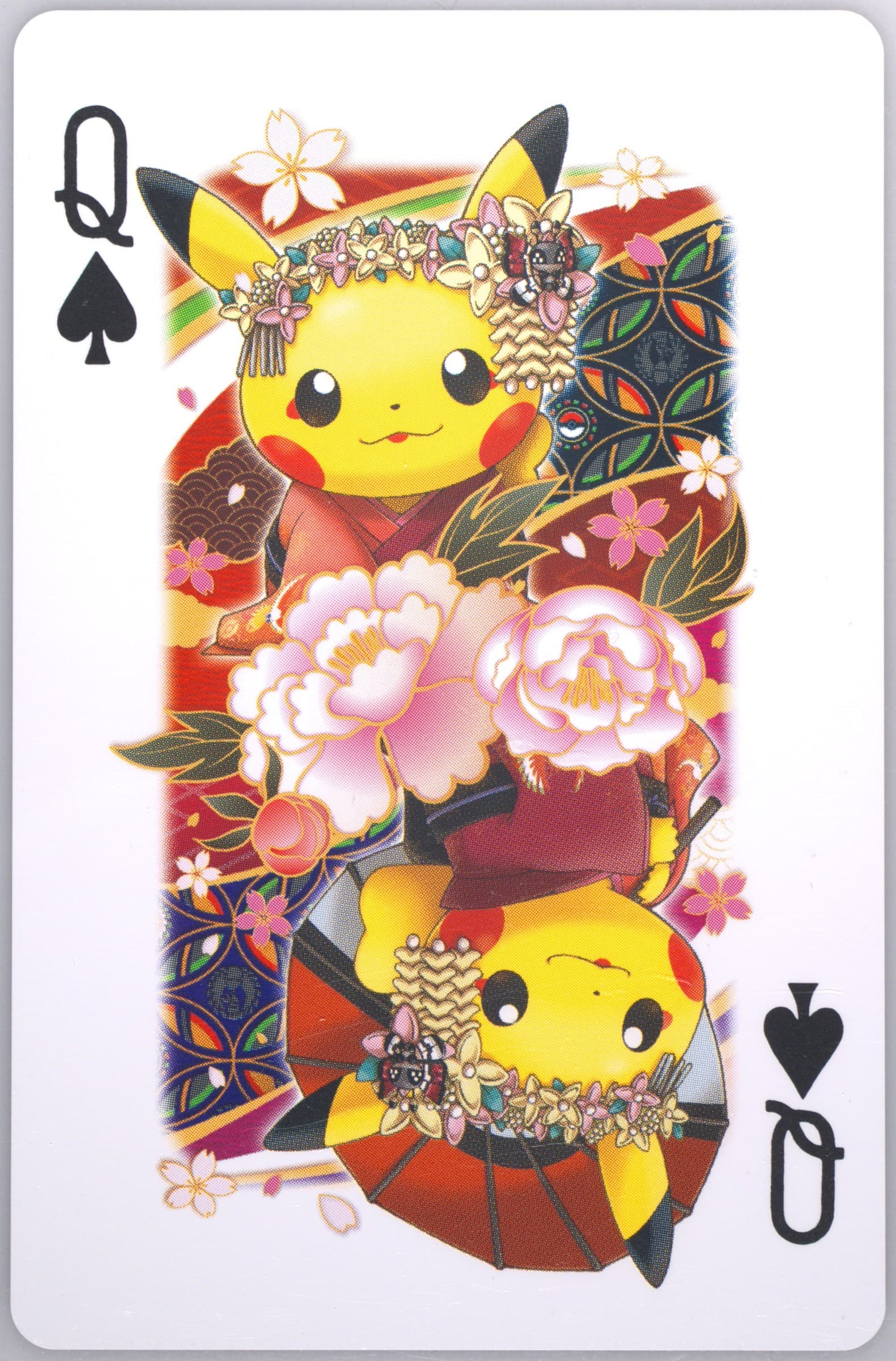 Queen of Spades 2016 Pokemon Playing Cards Maiko Pikachu & Okuge Pikachu