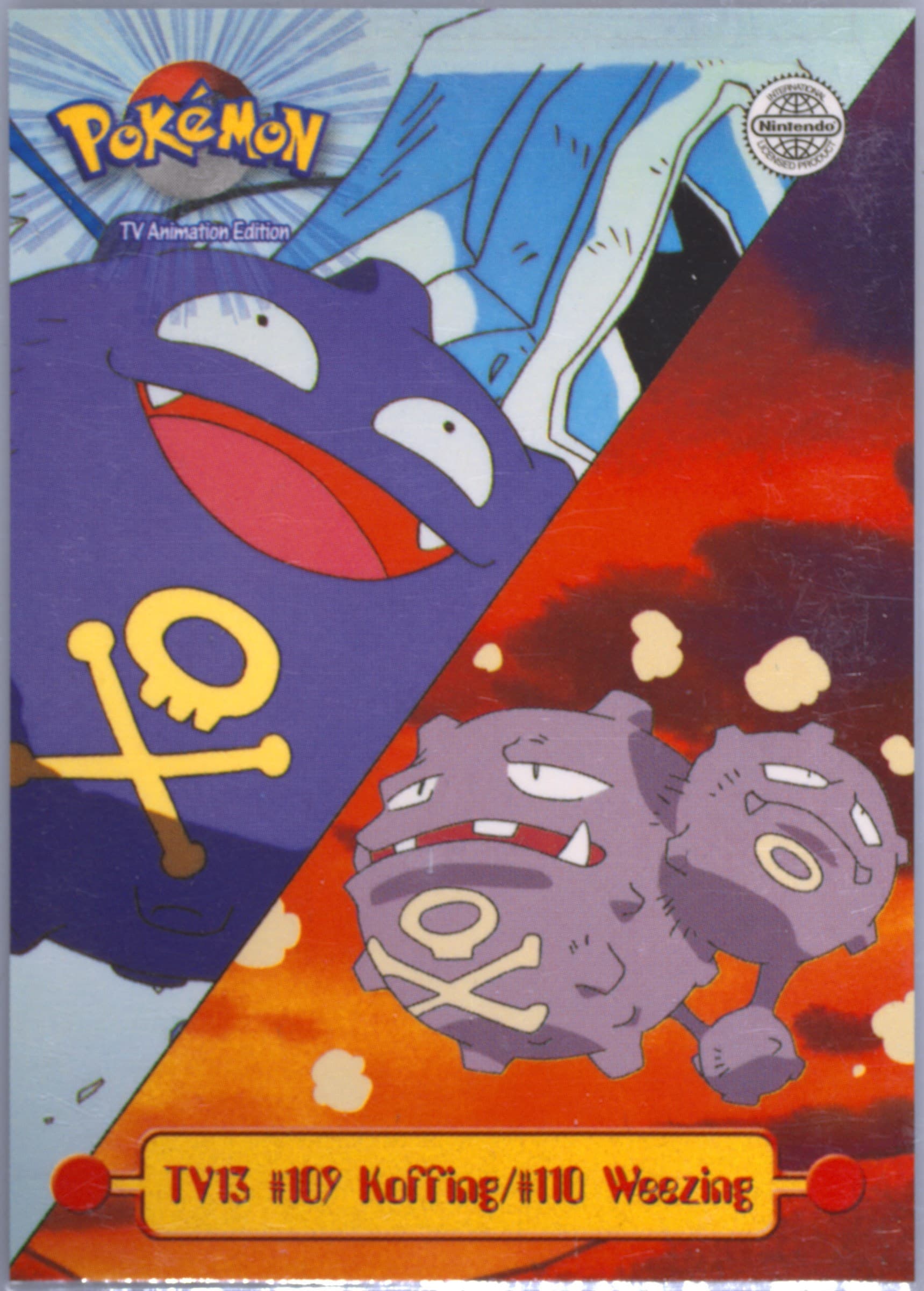Koffing/Weezing United Kingdom (TV13) 1999 Topps Pokemon Series 1 Character Cards