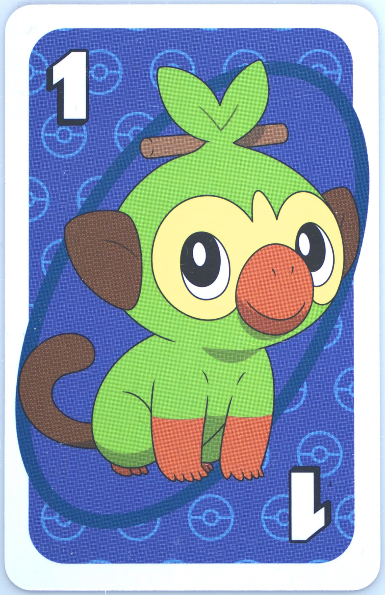 Grookey Japanese Back-Blue-#1 2020 Uno Pokemon
