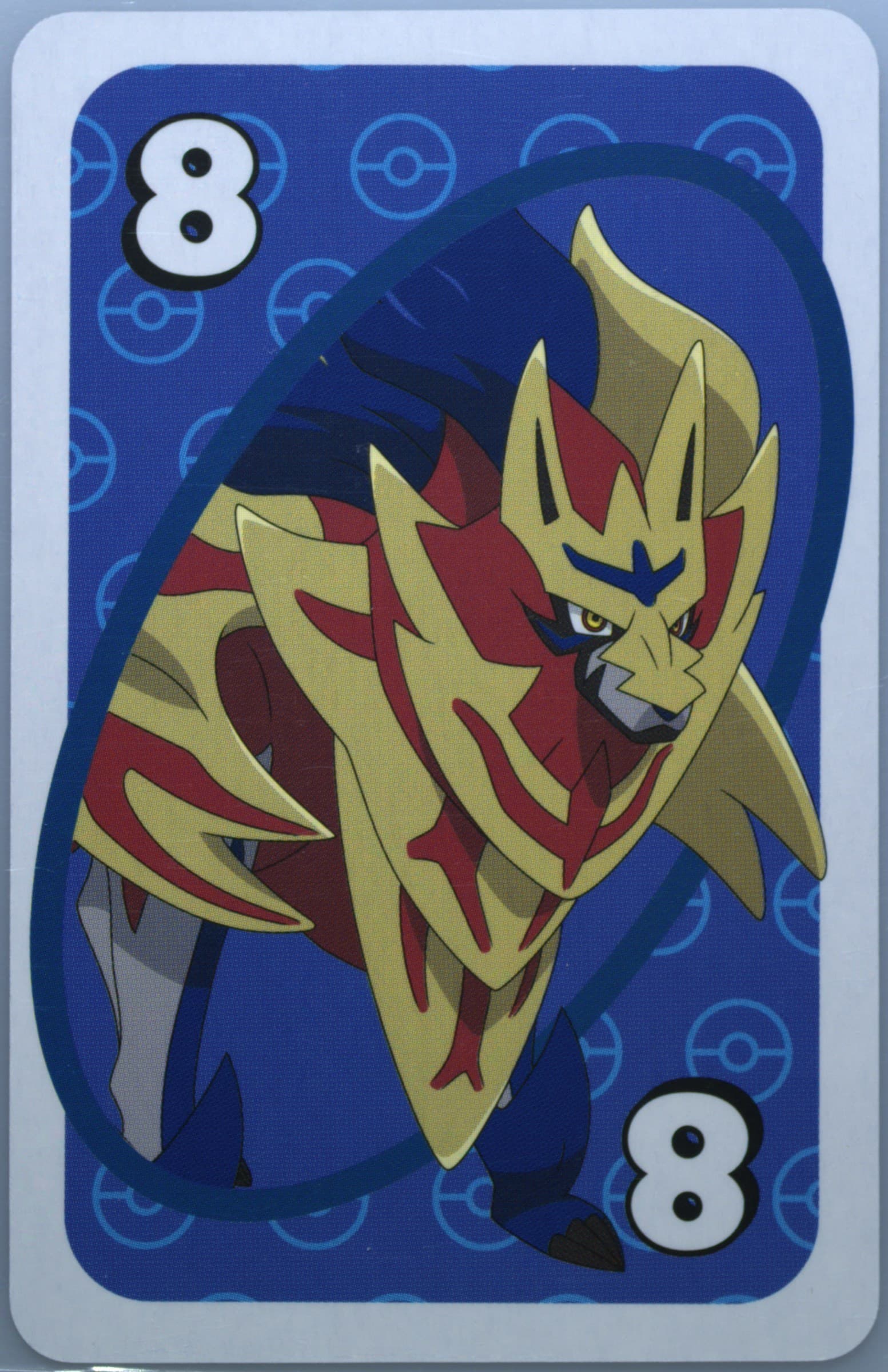 Zamazenta Japanese Back-Blue-#8 2020 Uno Pokemon
