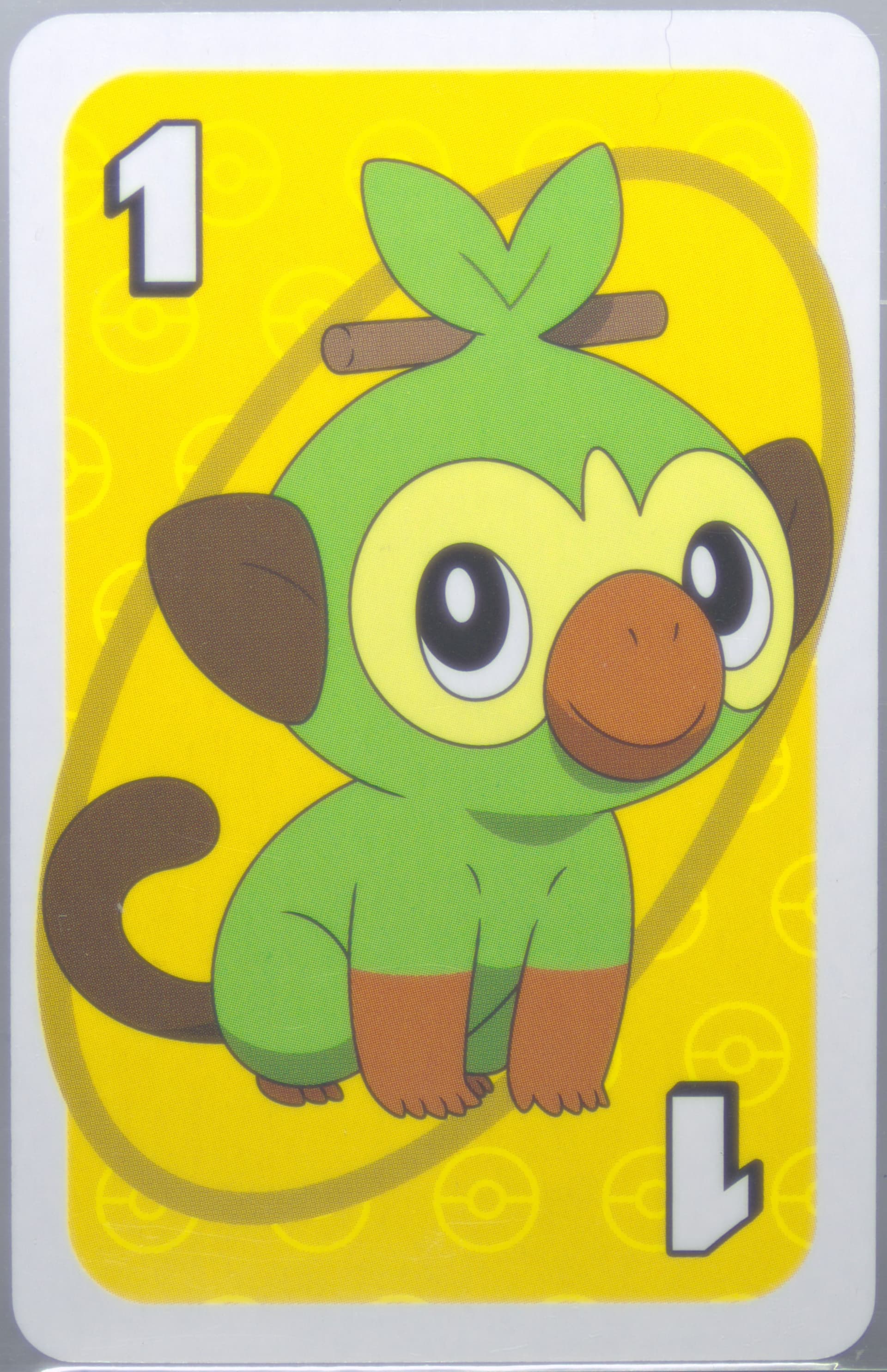 Grookey Asia Back-Yellow-#1 2020 Uno Pokemon