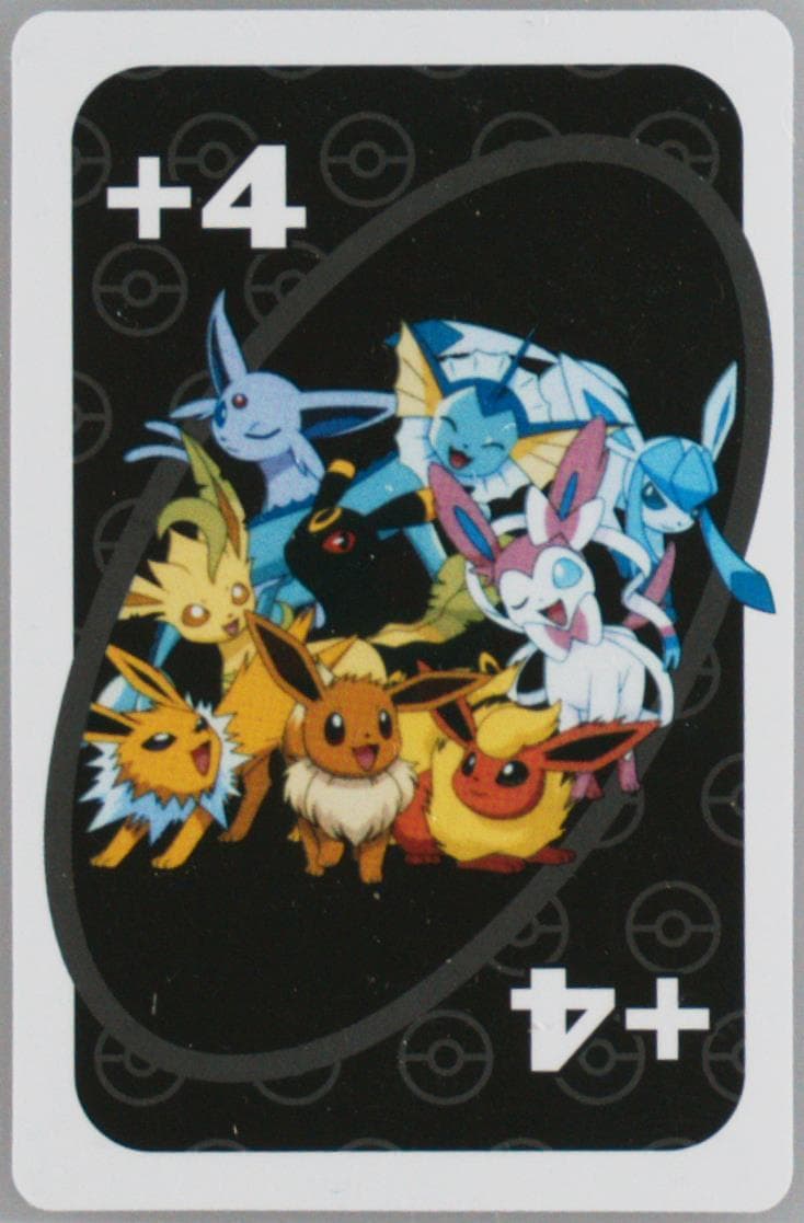 Eeveelutions Asia Back-Wild-Draw 4 2020 Uno Pokemon