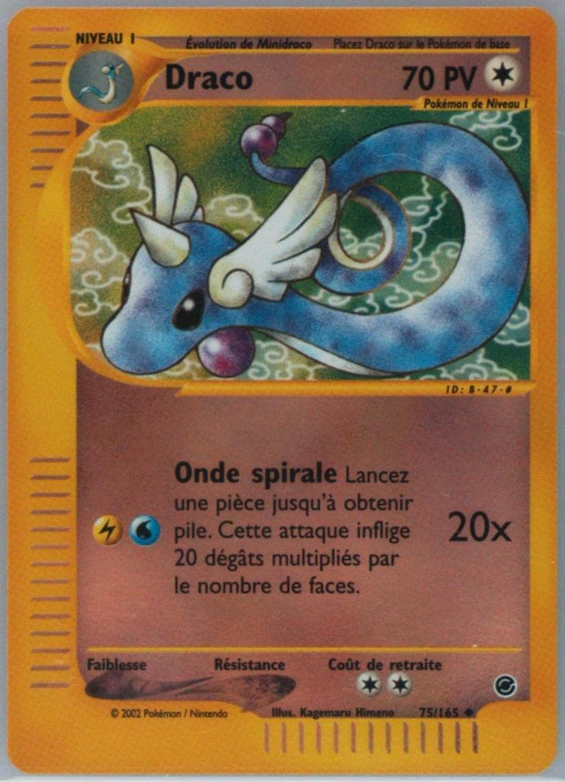Draco-Reverse Foil (75) 2003 Pokemon French Expedition