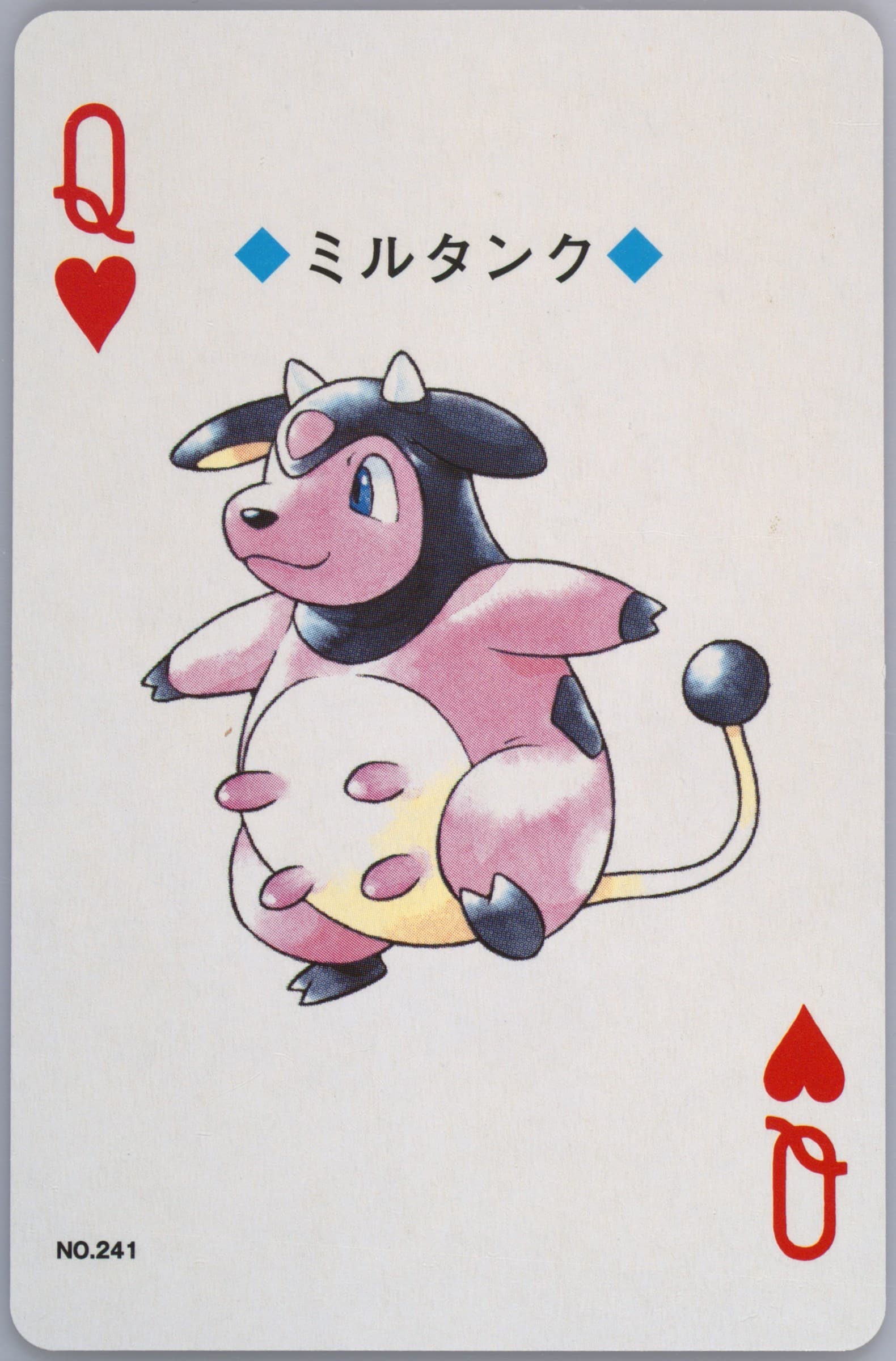 Miltank Queen of Hearts (241) 2000 Pokemon Gold Version Playing Cards