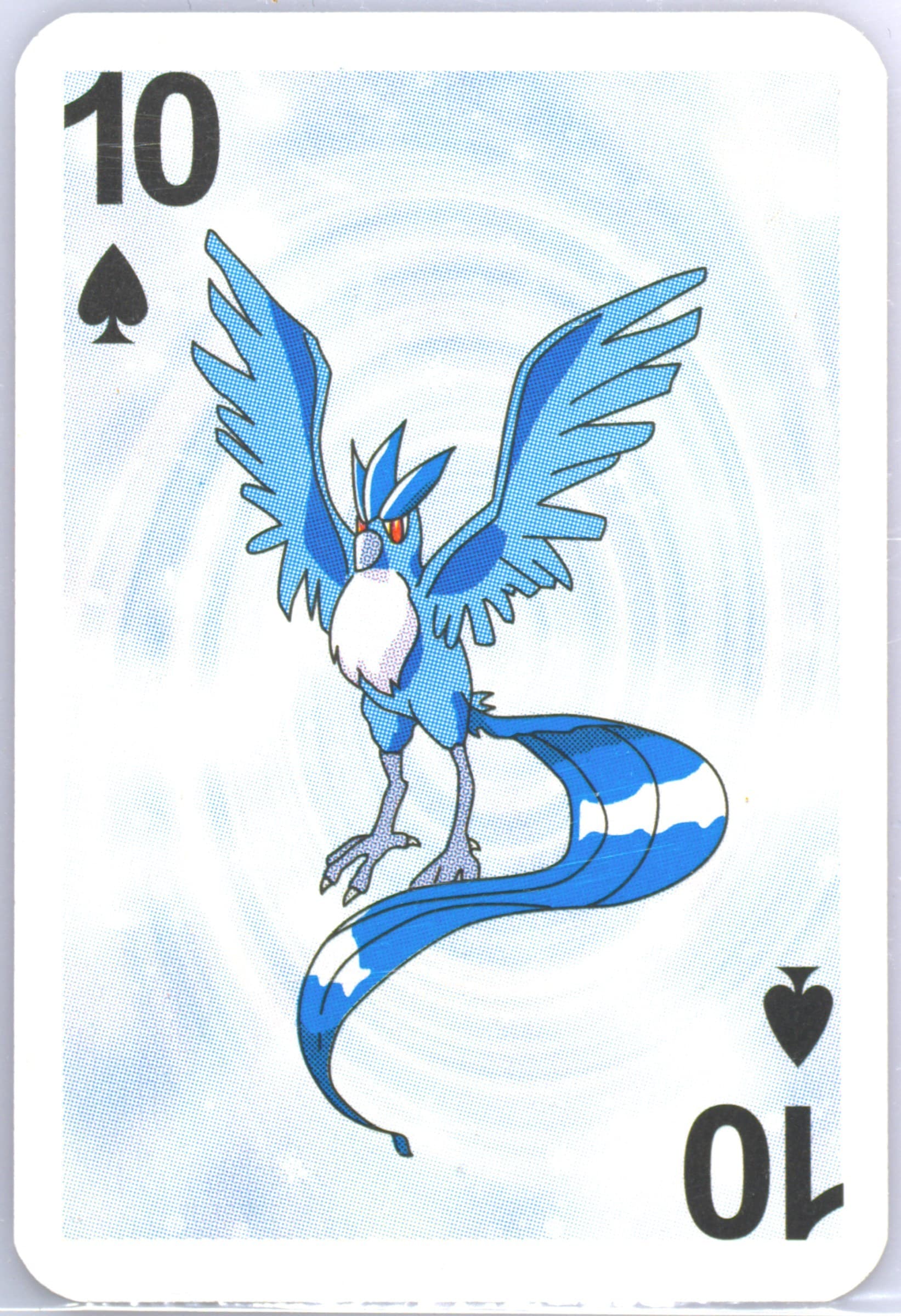 Articuno 10 of Spades 1999 Bicycle Pokemon Mini Playing Cards Blue Deck