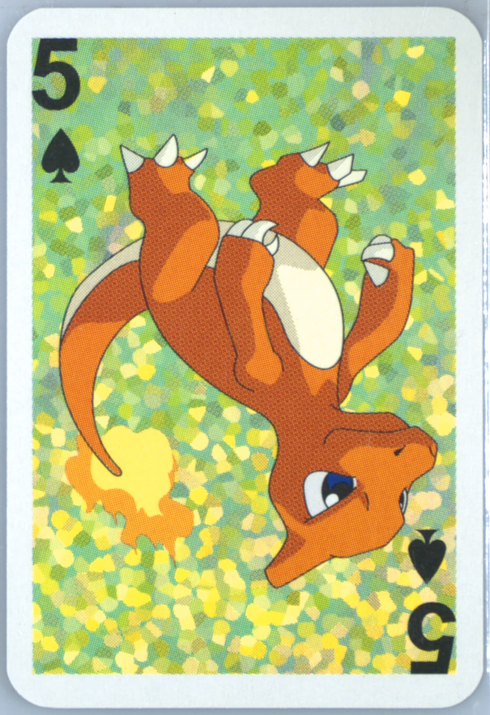 Charmeleon 5 of Spades 1999 Bicycle Pokemon Mini Playing Cards Green Deck