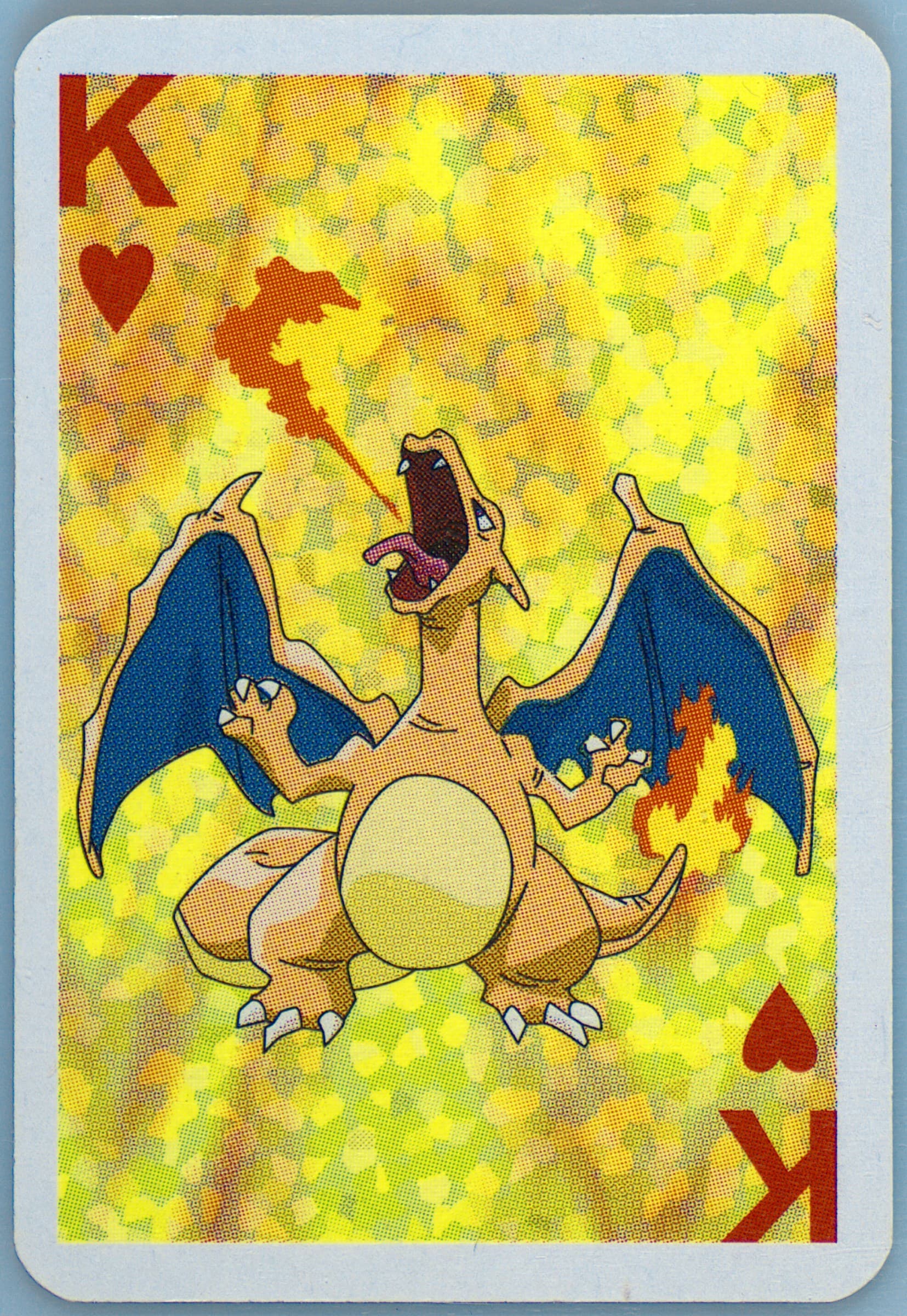 Charizard King of Hearts 1999 Bicycle Pokemon Mini Playing Cards Green Deck