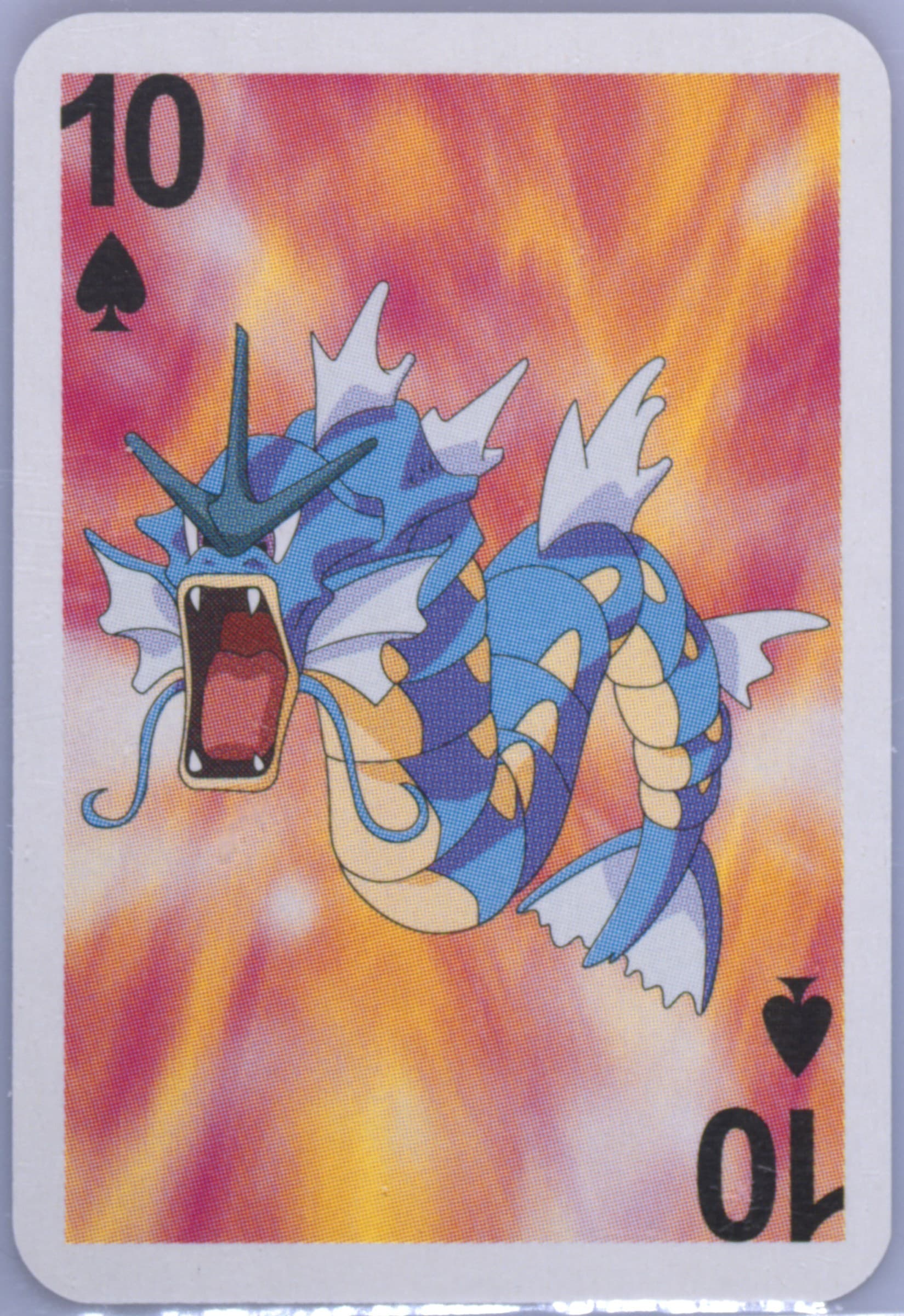 Gyarados 10 of Spades 1999 Bicycle Pokemon Mini Playing Cards Red Deck